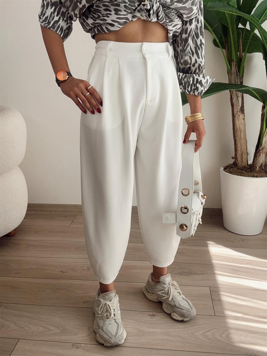 Beyaz Şalvar Pantolon