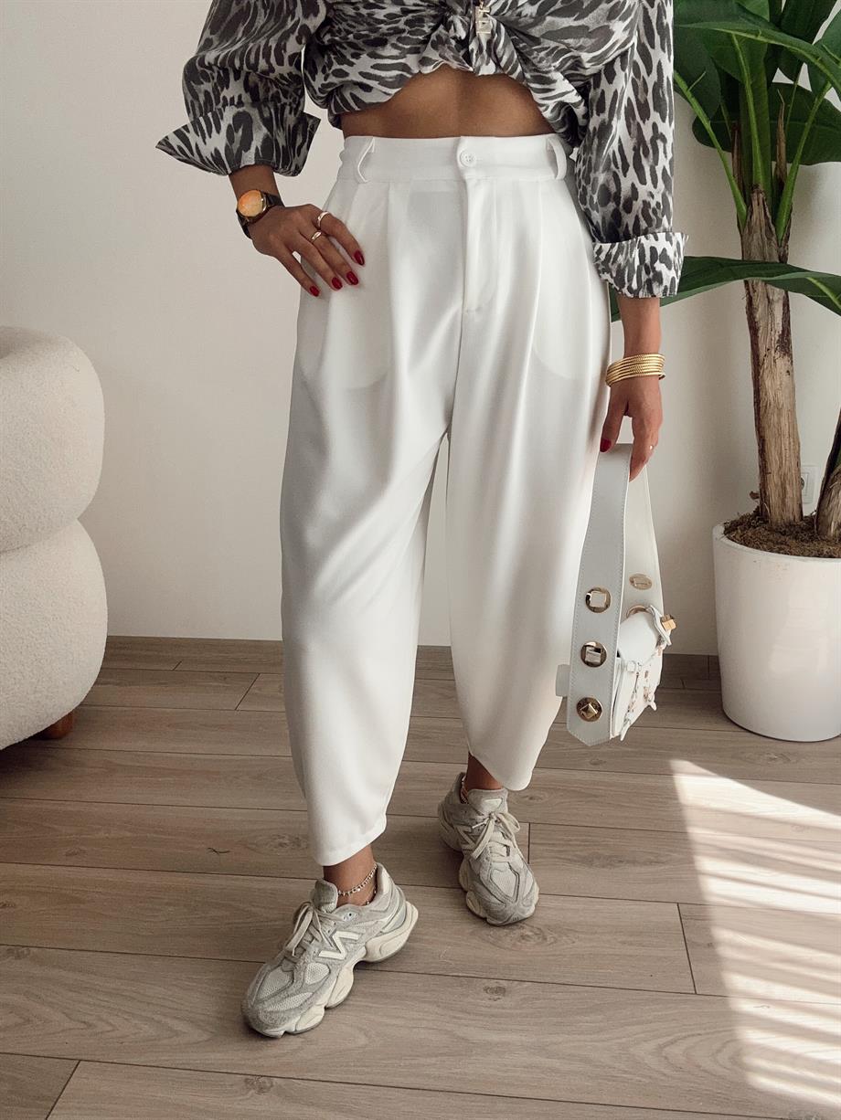 Beyaz Şalvar Pantolon