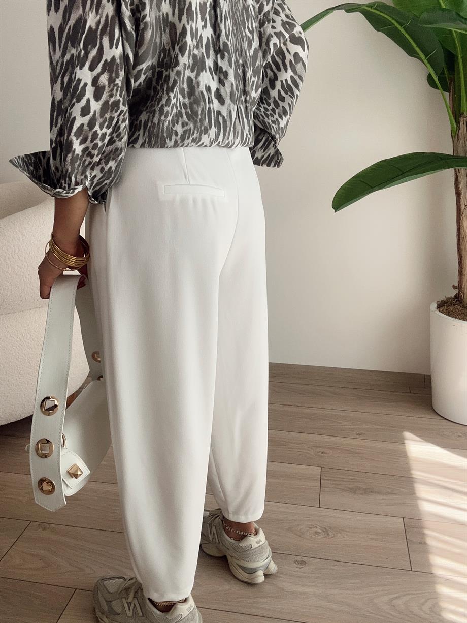 Beyaz Şalvar Pantolon