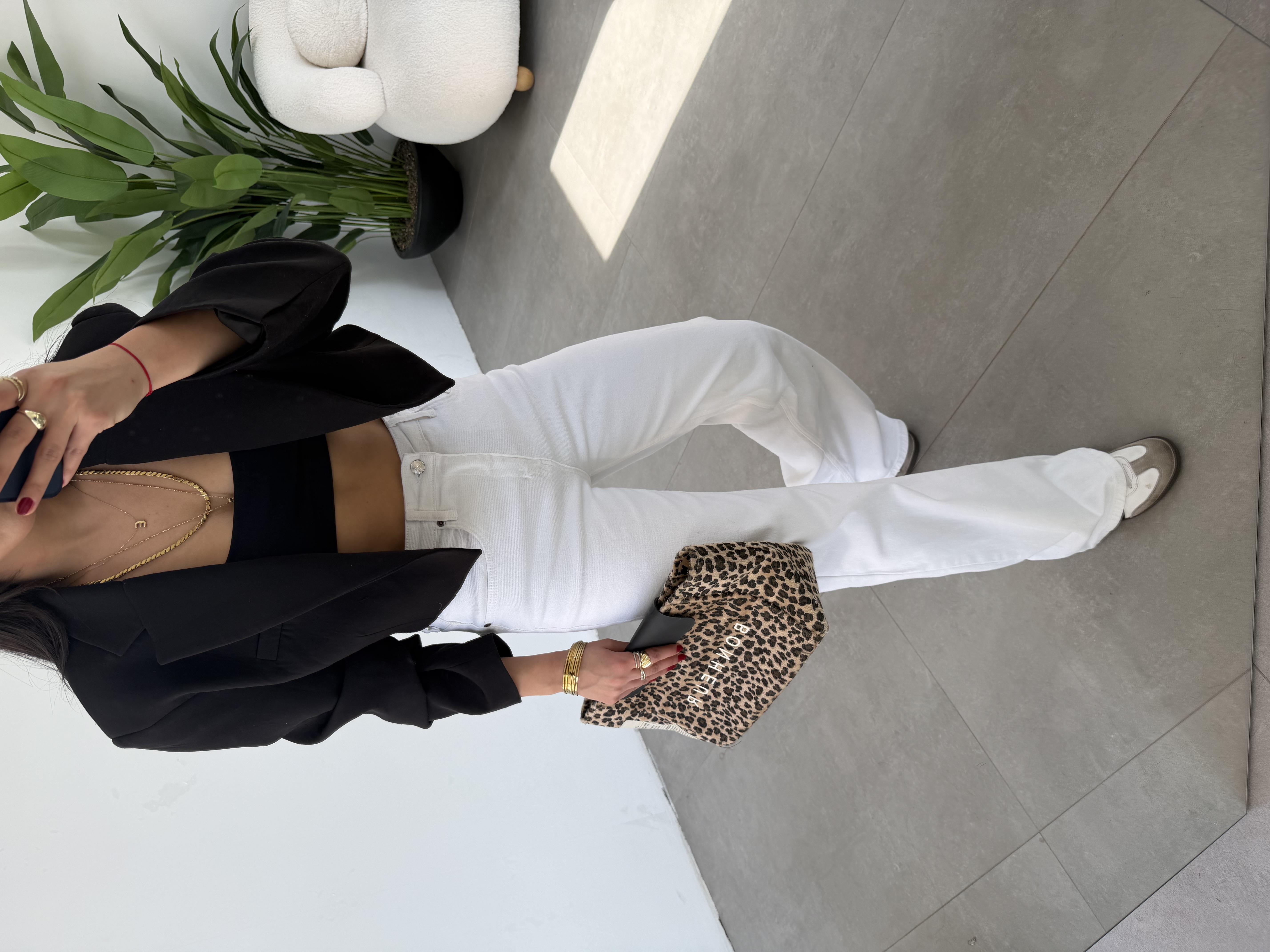Beyaz Wideleg Jean