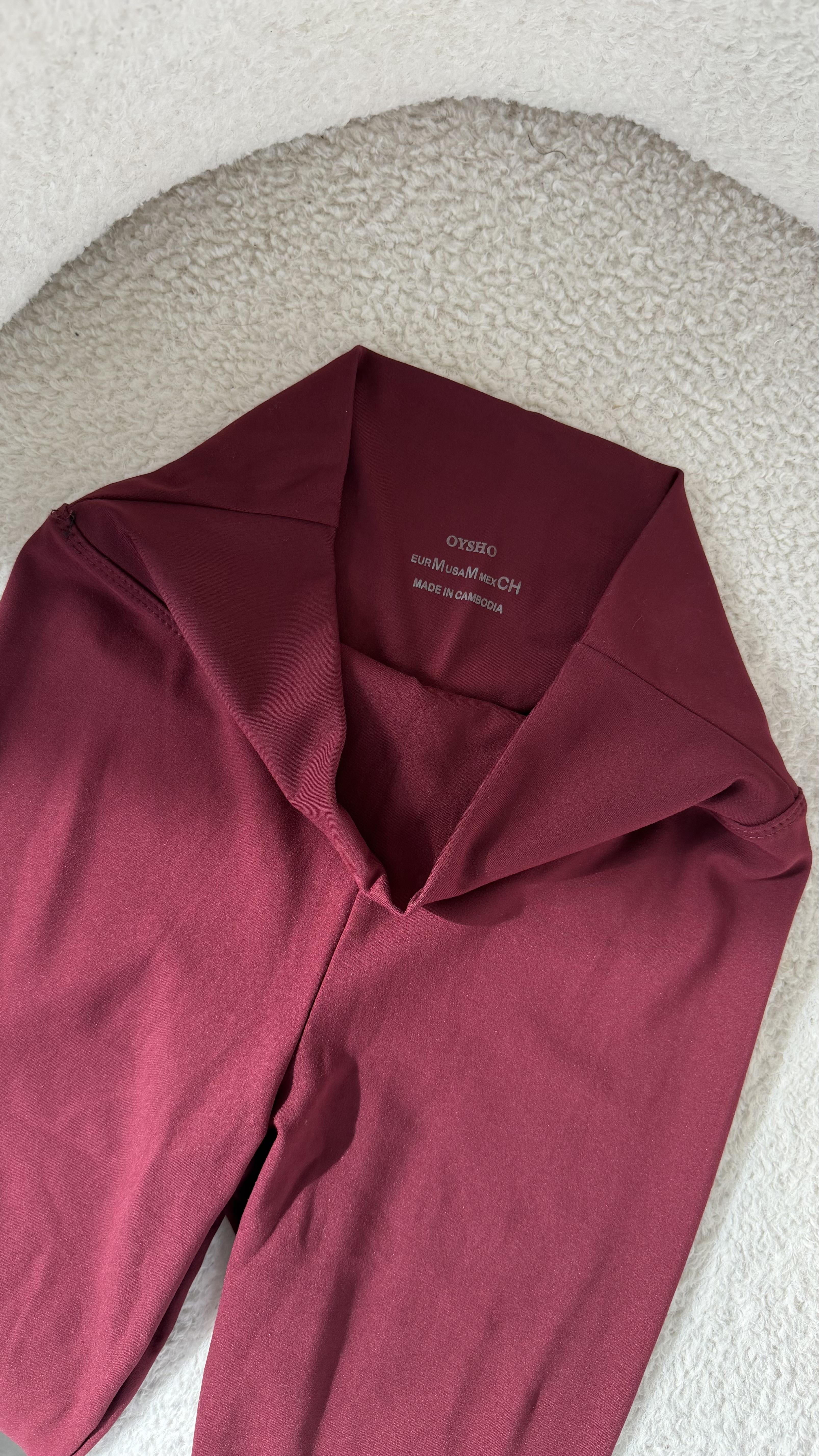 Bordo Oys Toparlayıcı Tayt