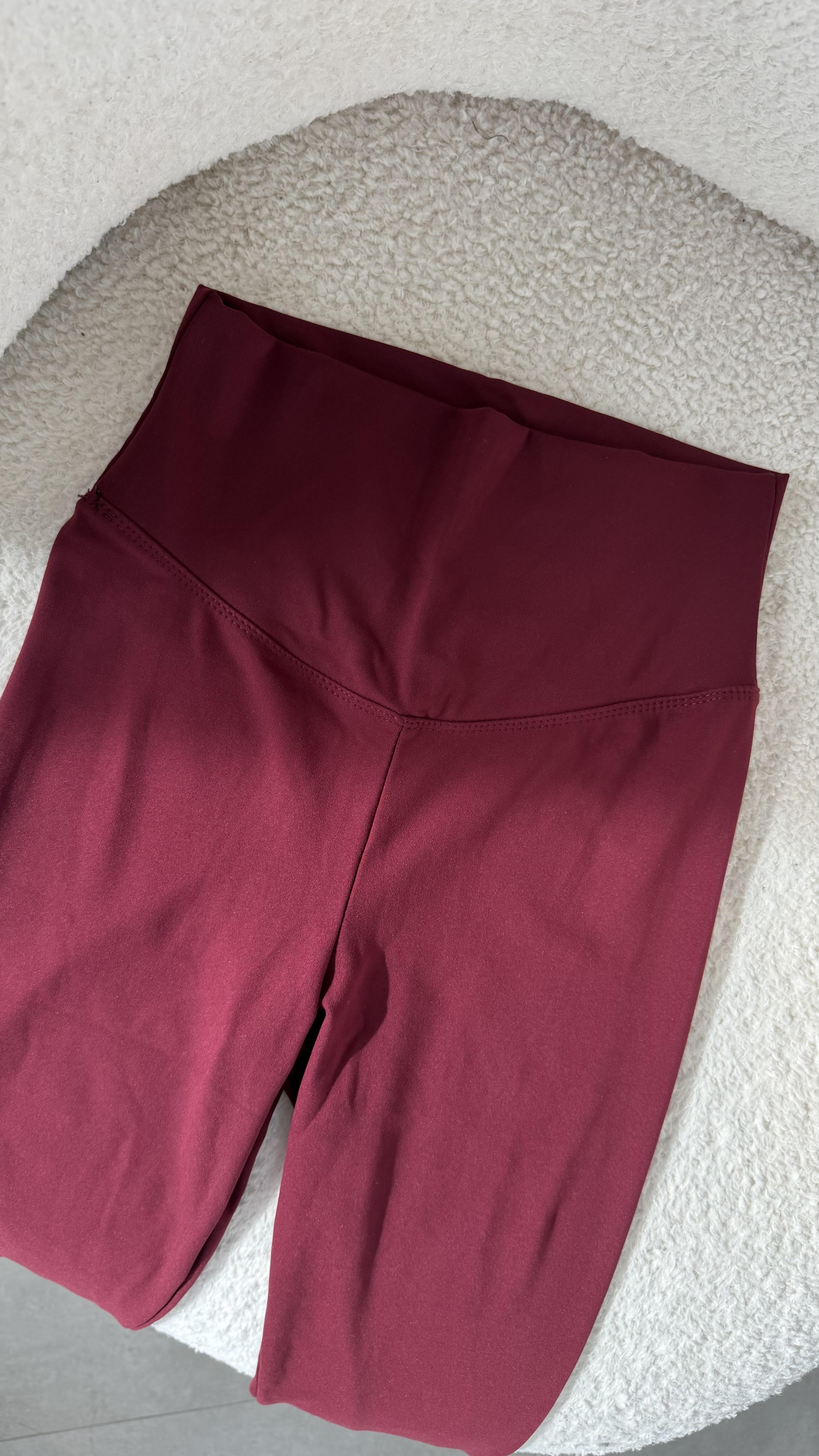 Bordo Oys Toparlayıcı Tayt