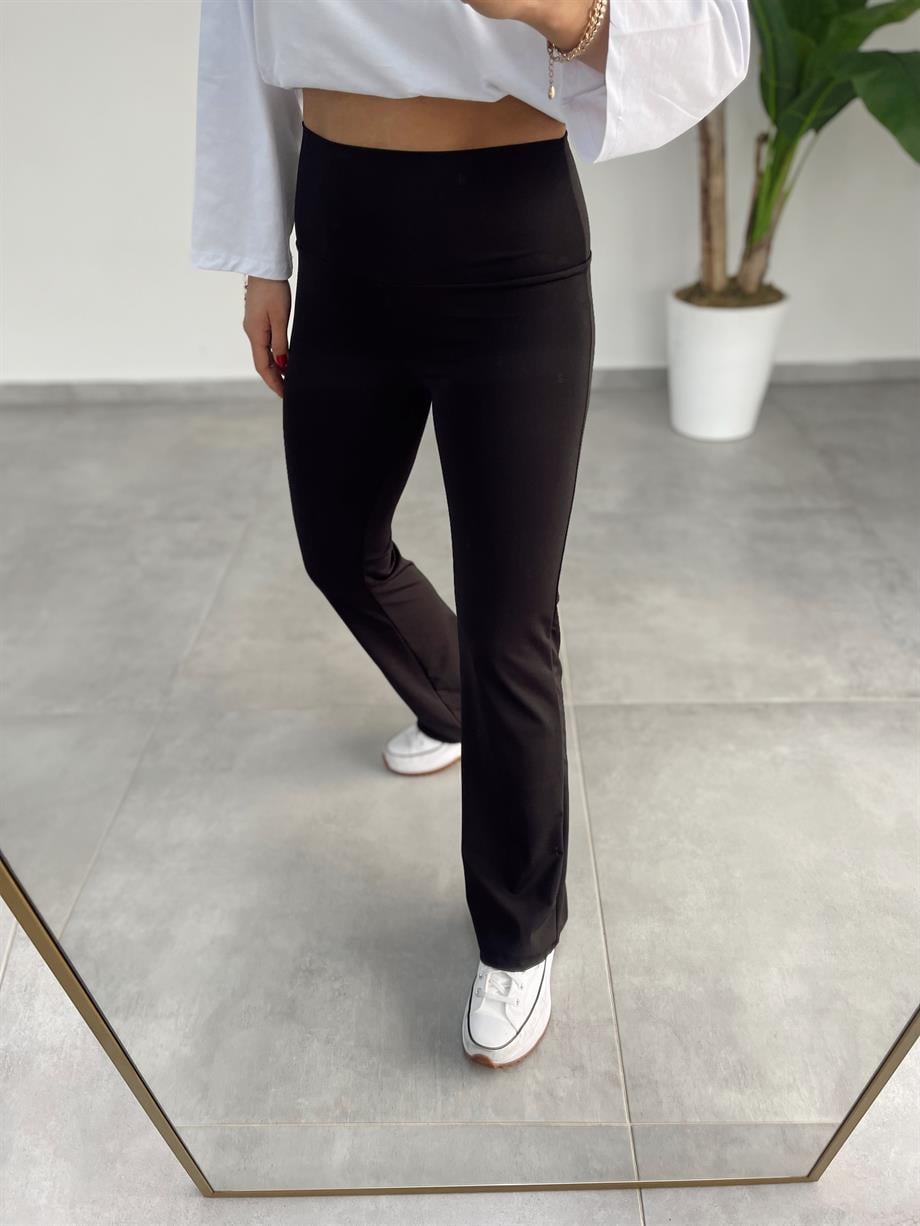 Boru Paça Siyah Fit  Tayt