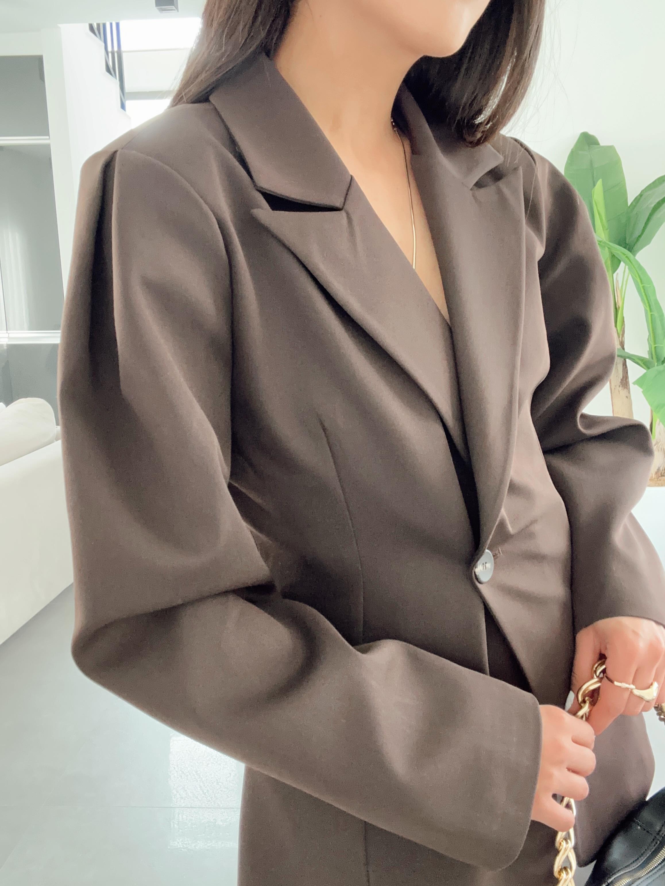 Briella Kahve Belden Oturtmalı Blazer