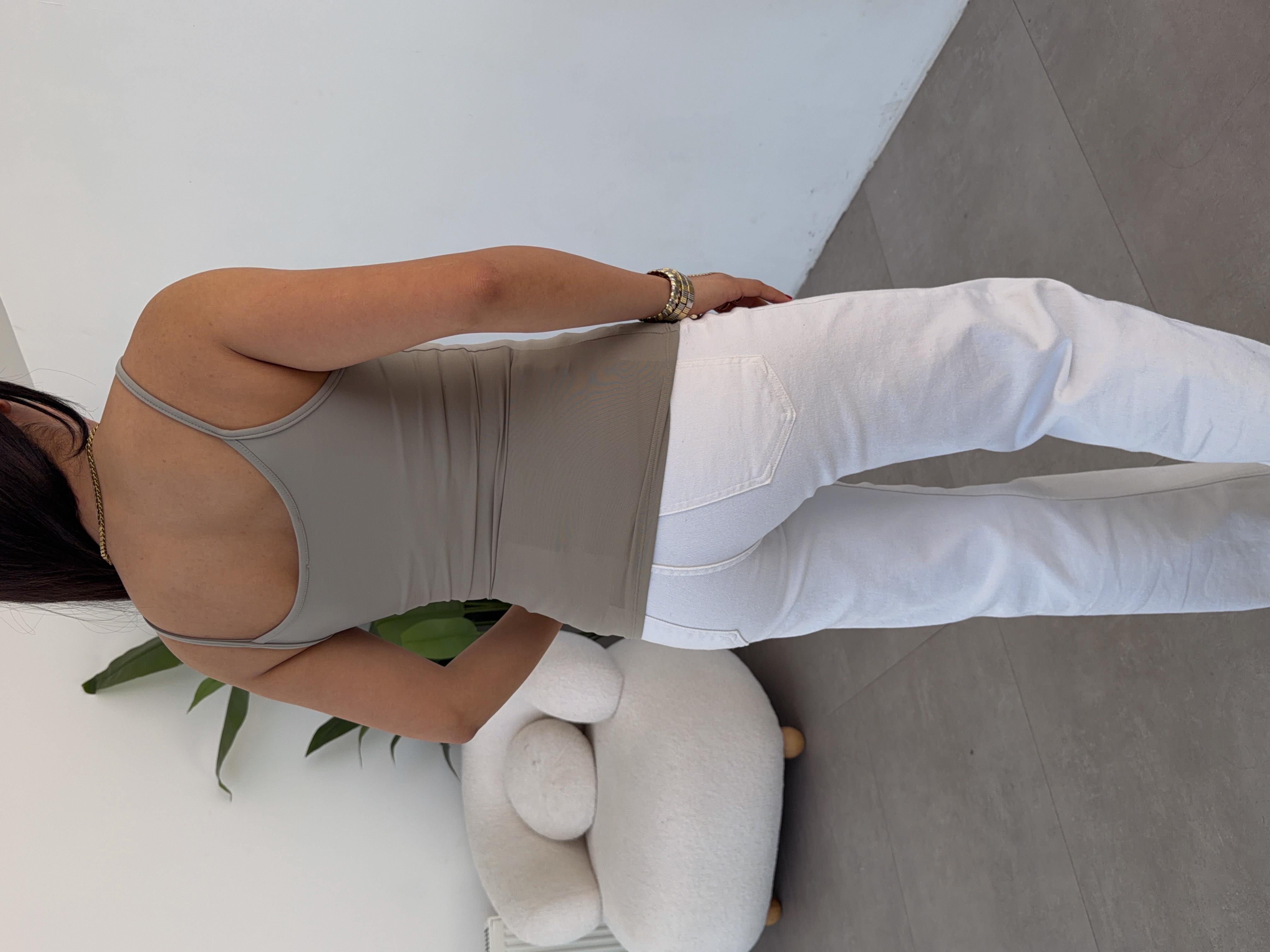 Çağla Yeşili Polyemid İp Askılı Body