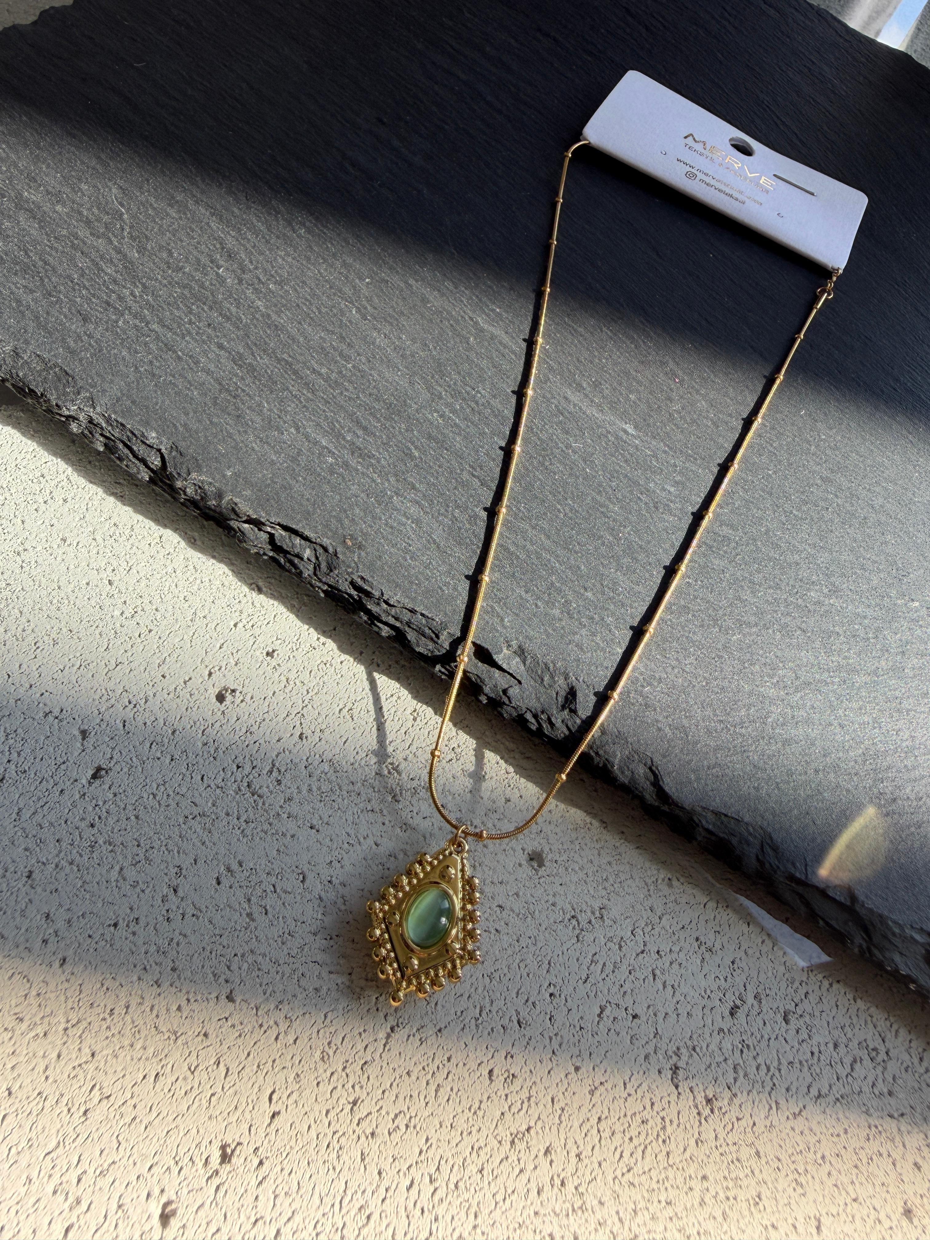 Çelik Gold Kolye 24