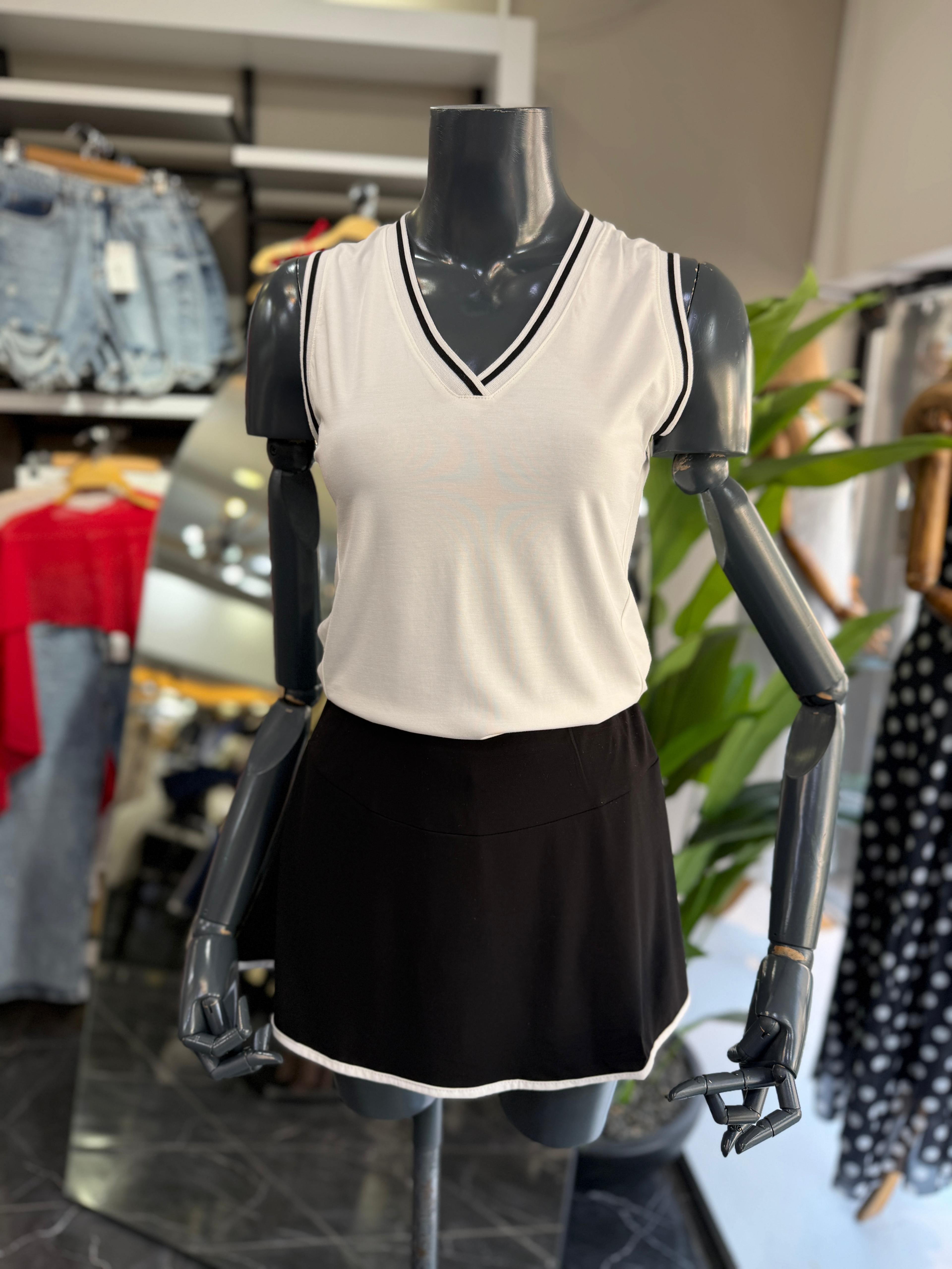 Comfort Siyah Tenis Etek