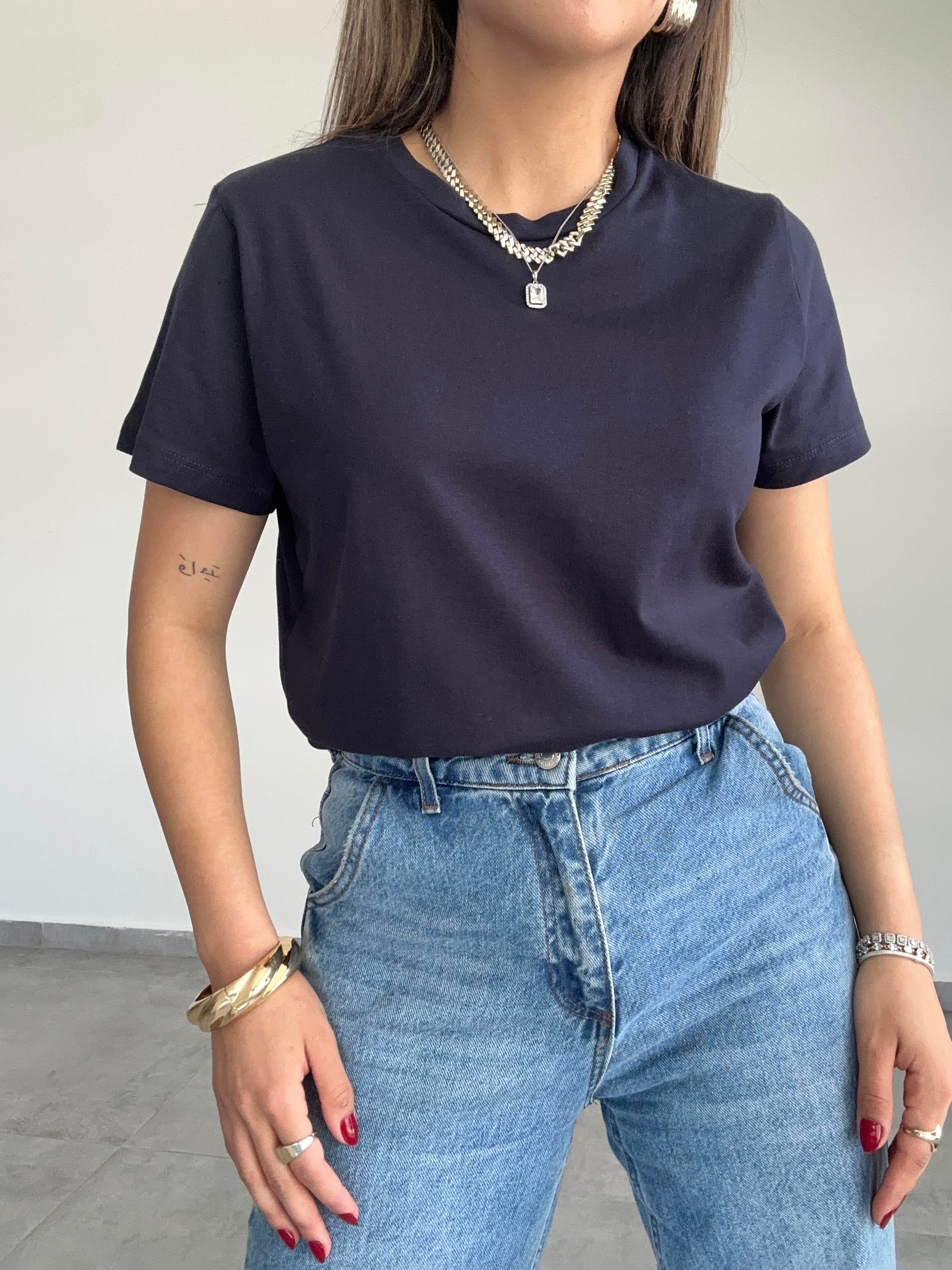 Cs Lacivert Basic Tişört