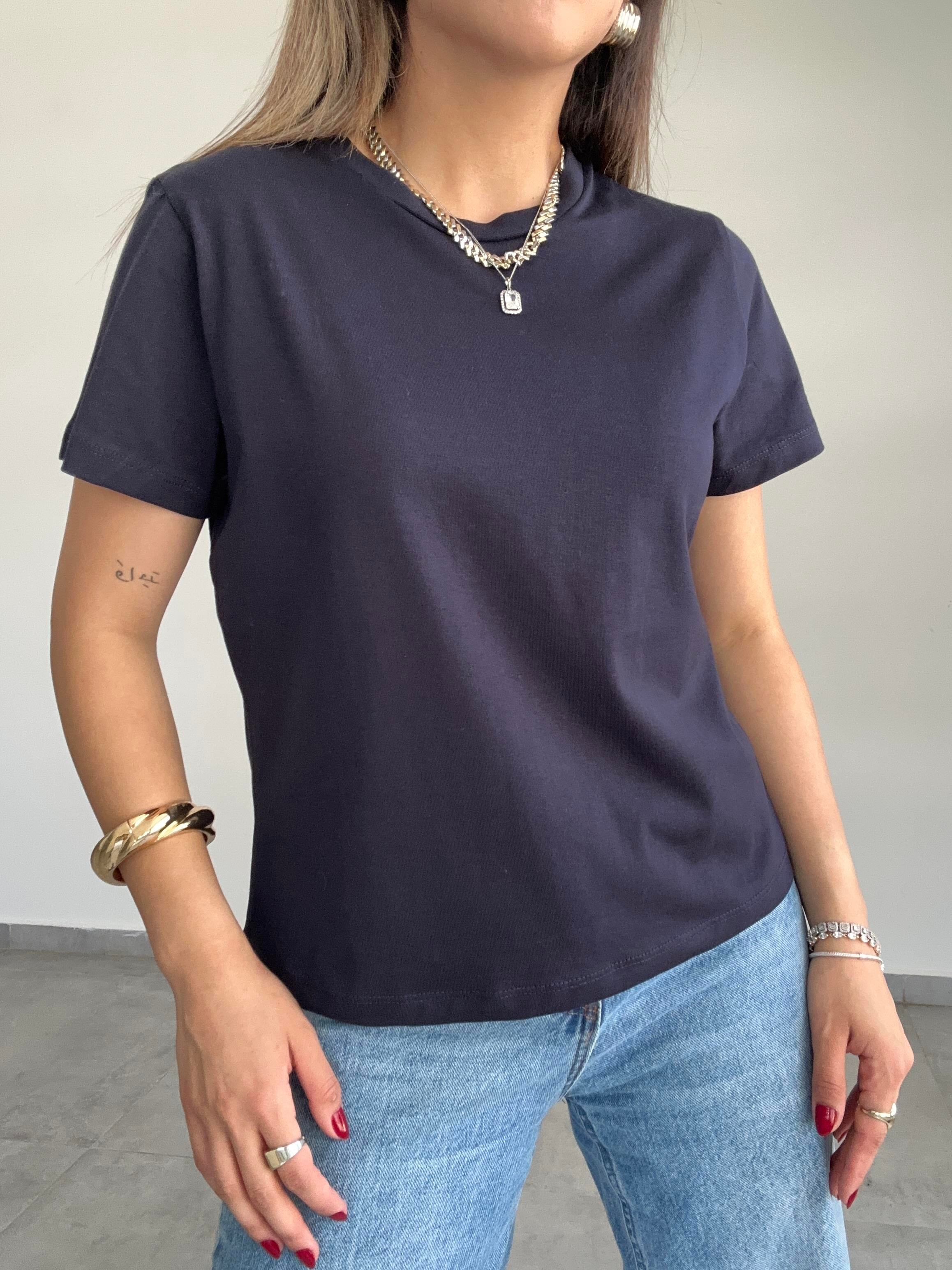 Cs Lacivert Basic Tişört