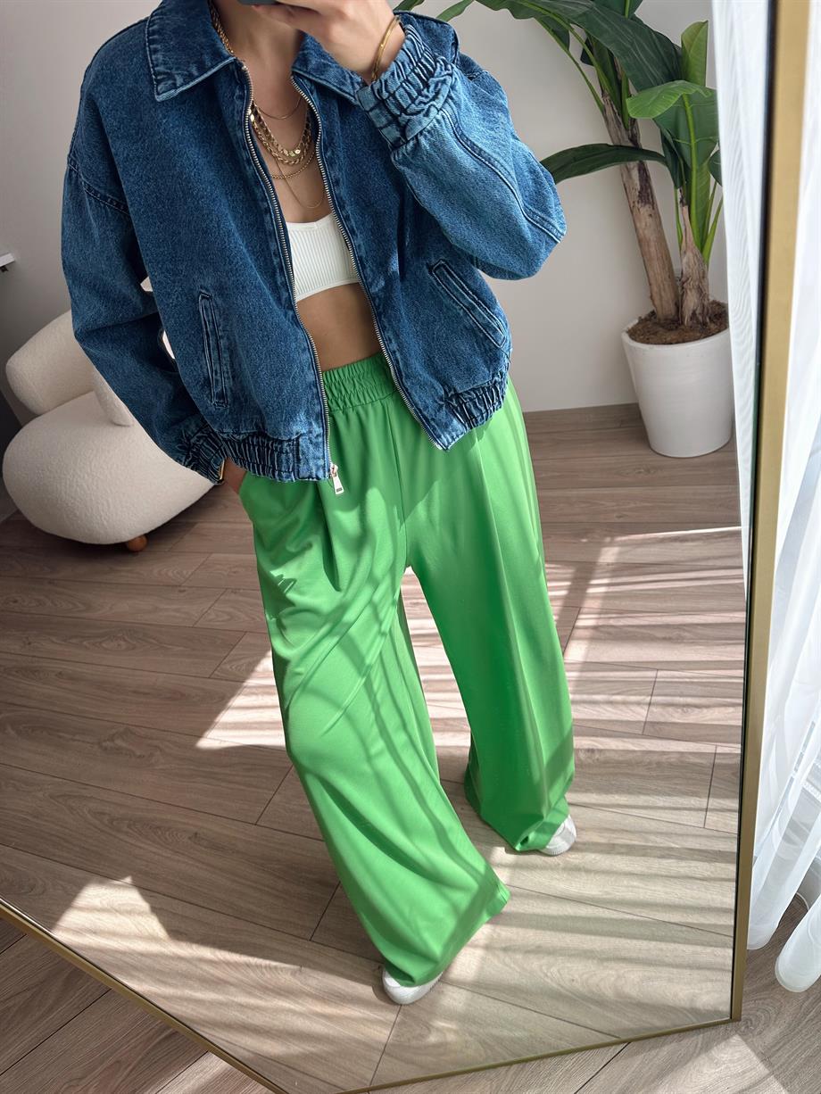 Denim Fermuarlı Kot Ceket