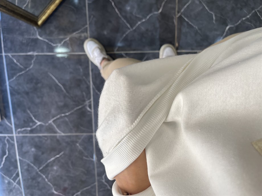 Ekru İçi Şardonlu Sweatshirt