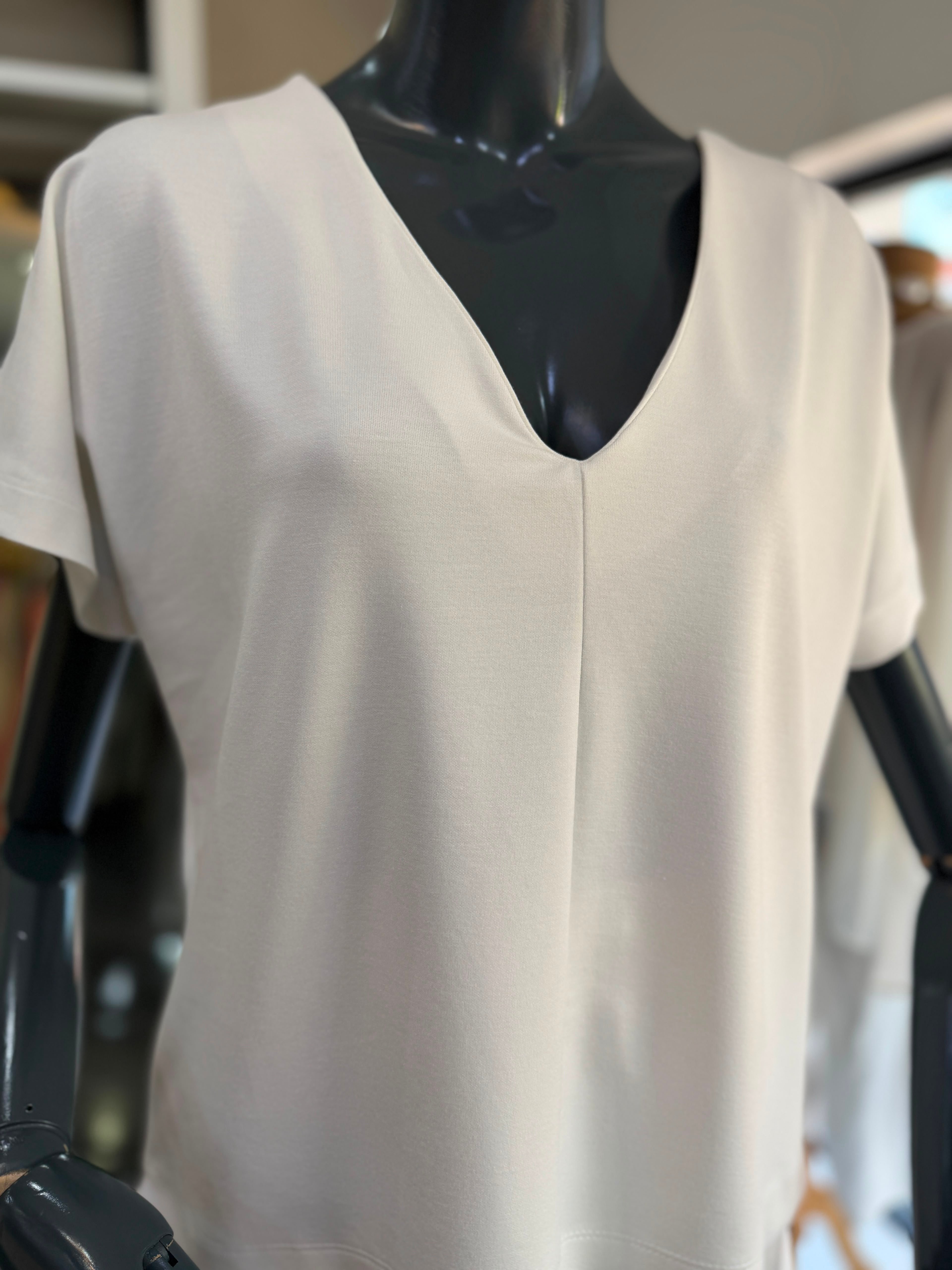 Ekru Modal Şortlu Tshirt Takım
