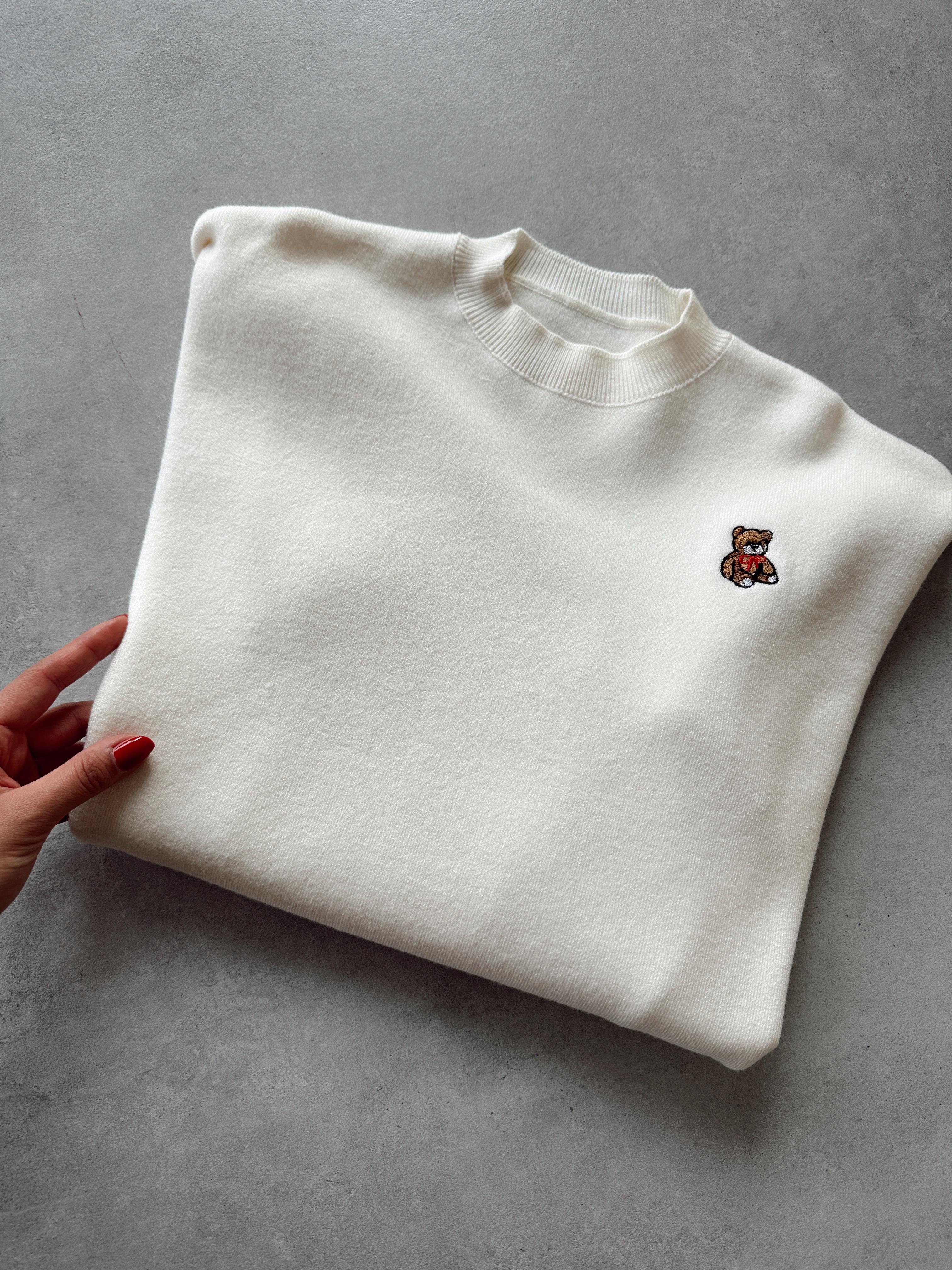 Ekru Tedy Nakışlı Yumoş Triko