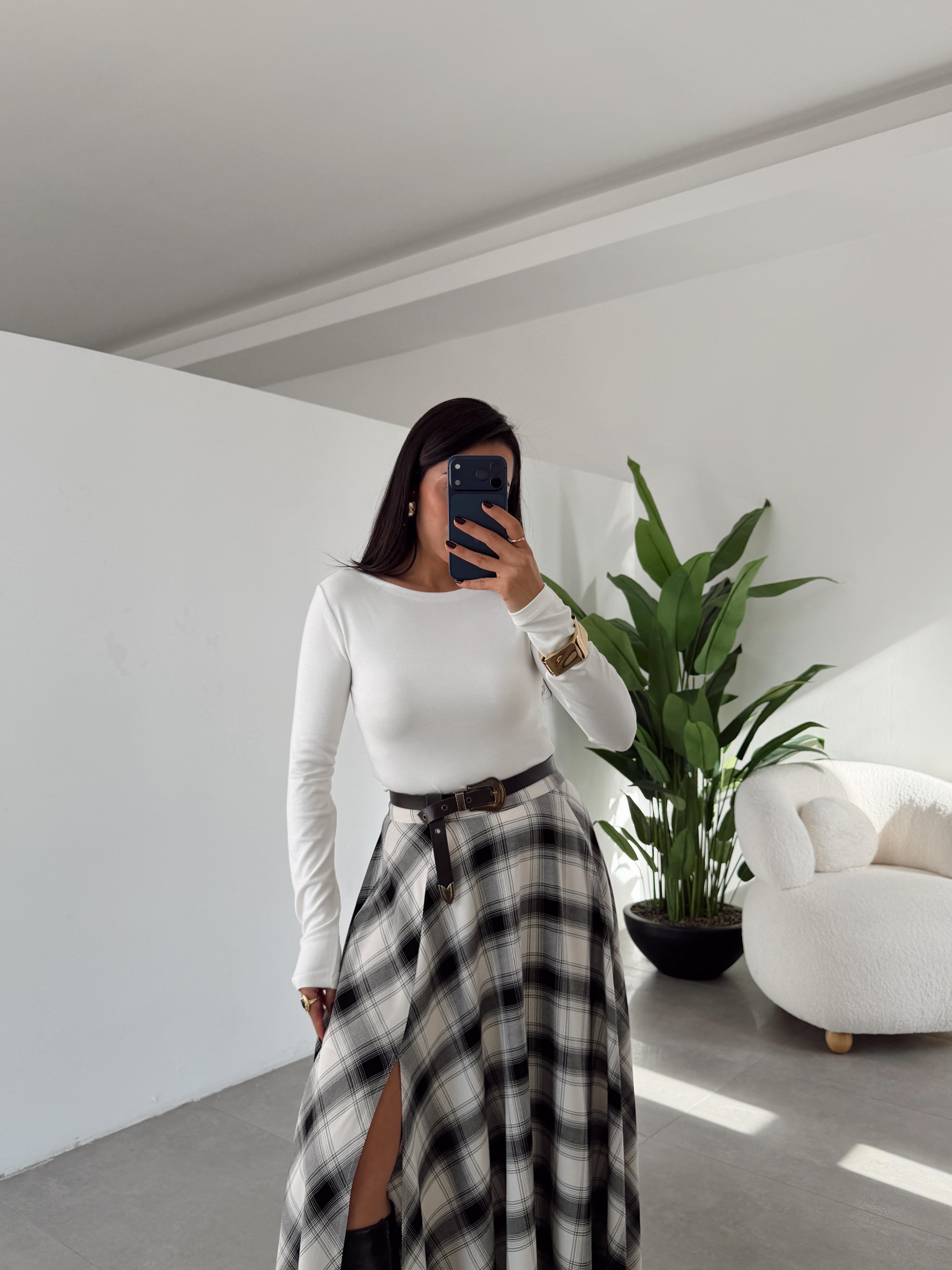Ekru Uzun Kol Body