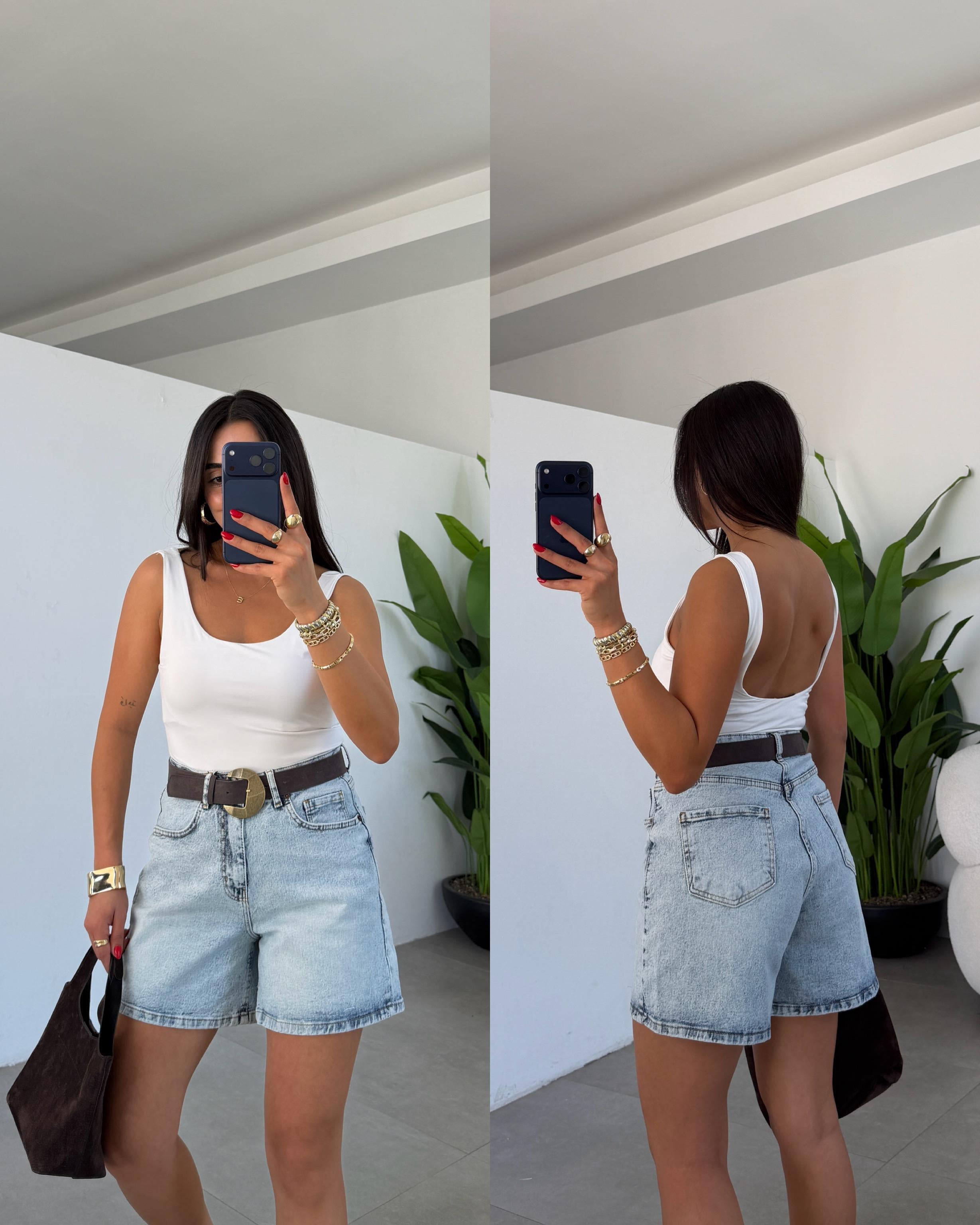 Ekru Zıbınlı Body