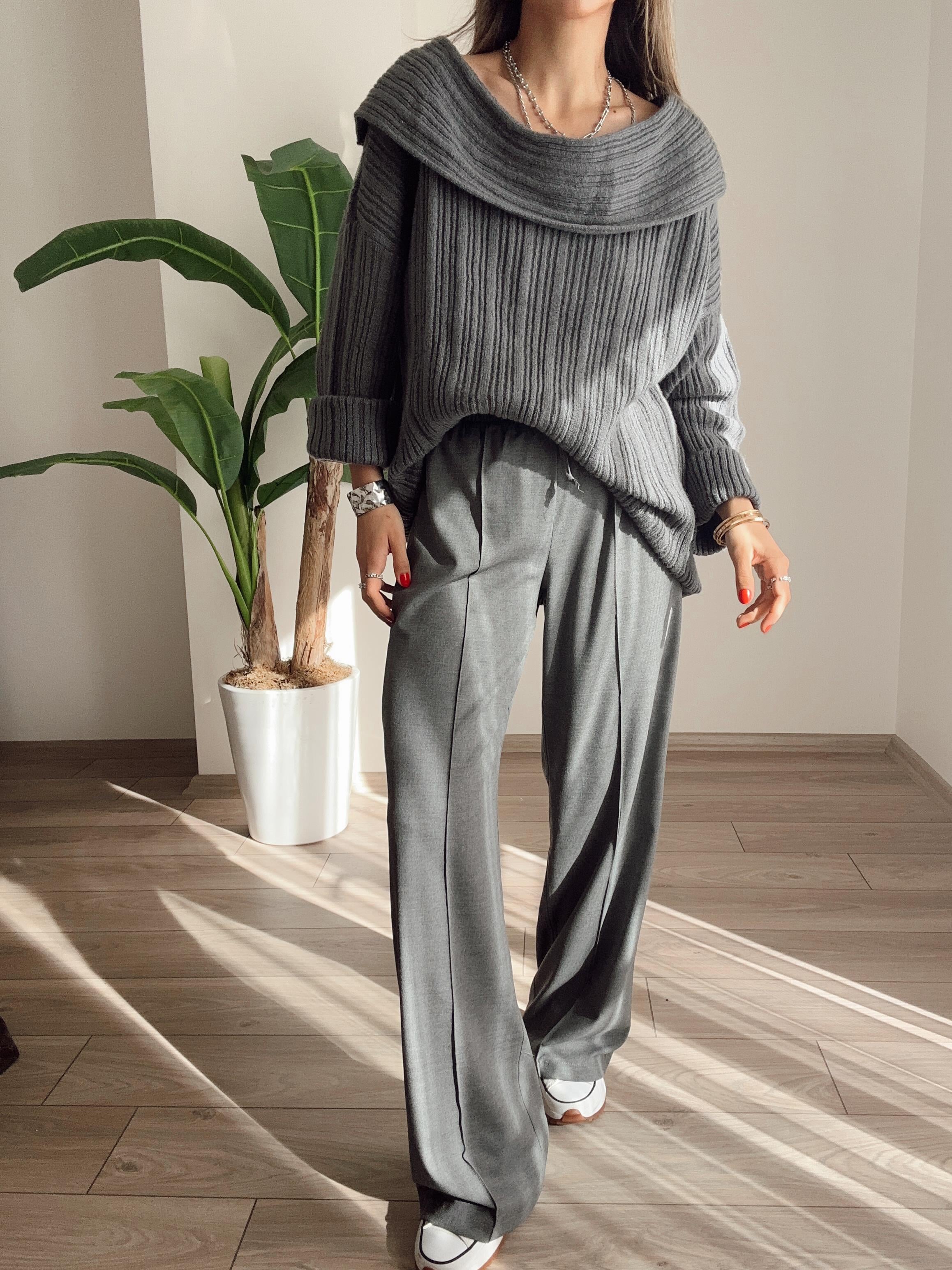 Füme Degaje Yaka Fitilli Kazak