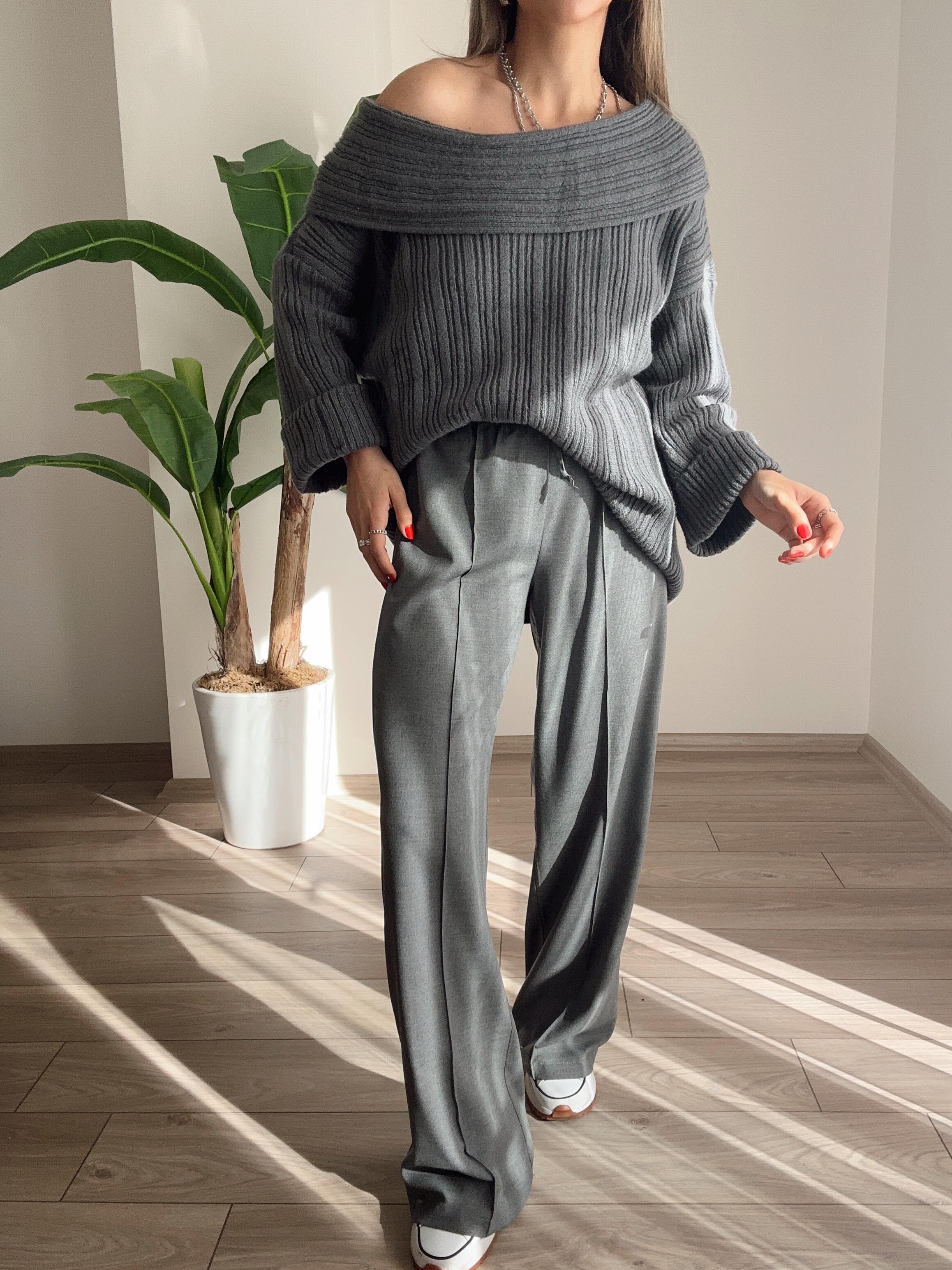 Füme Degaje Yaka Fitilli Kazak