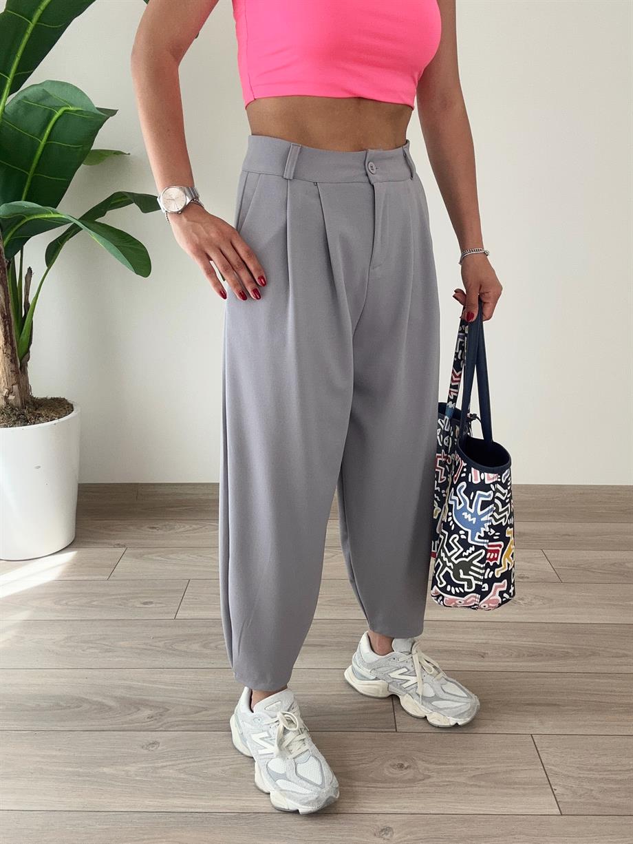 Gri Şalvar Pantolon