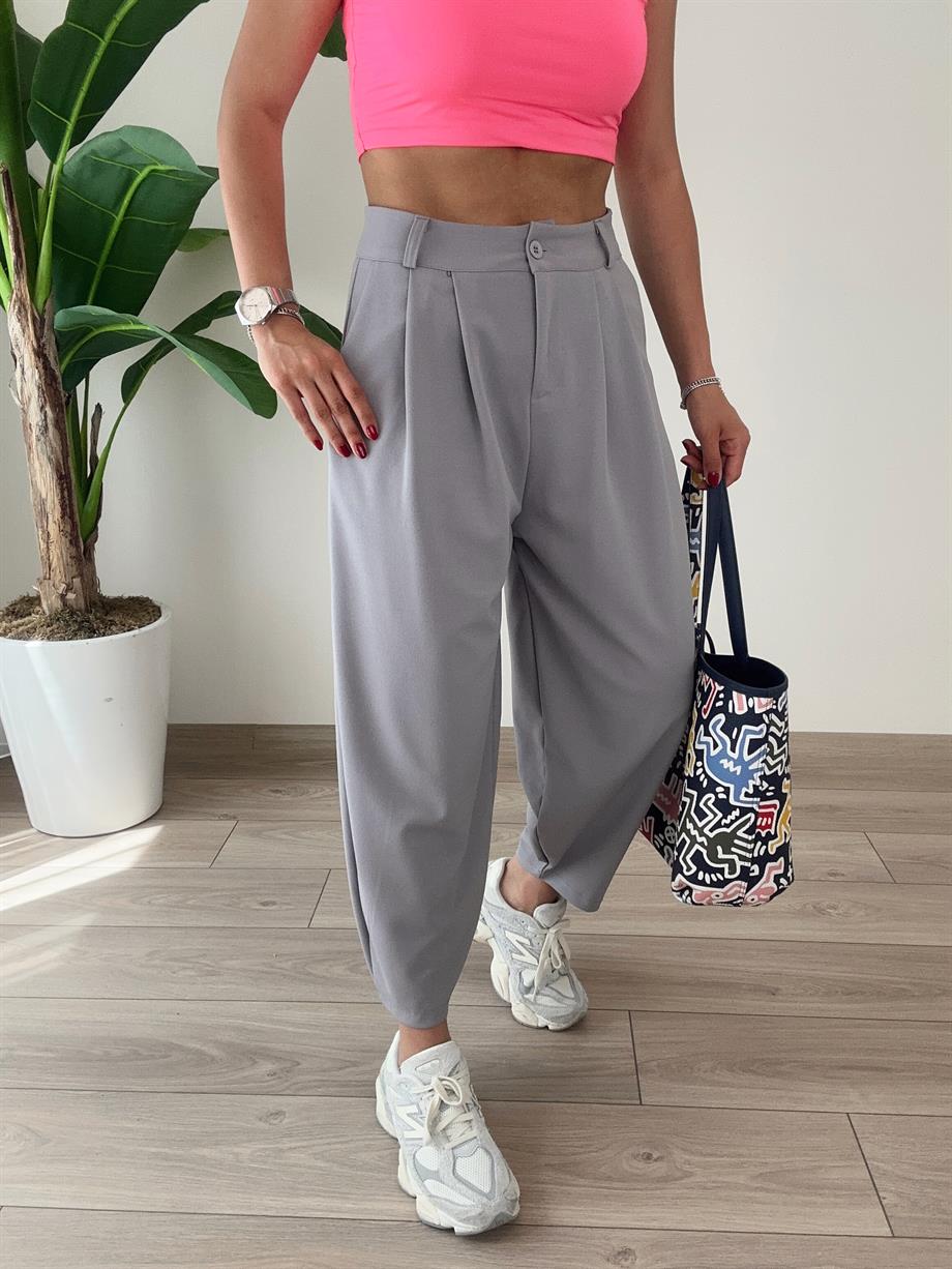 Gri Şalvar Pantolon