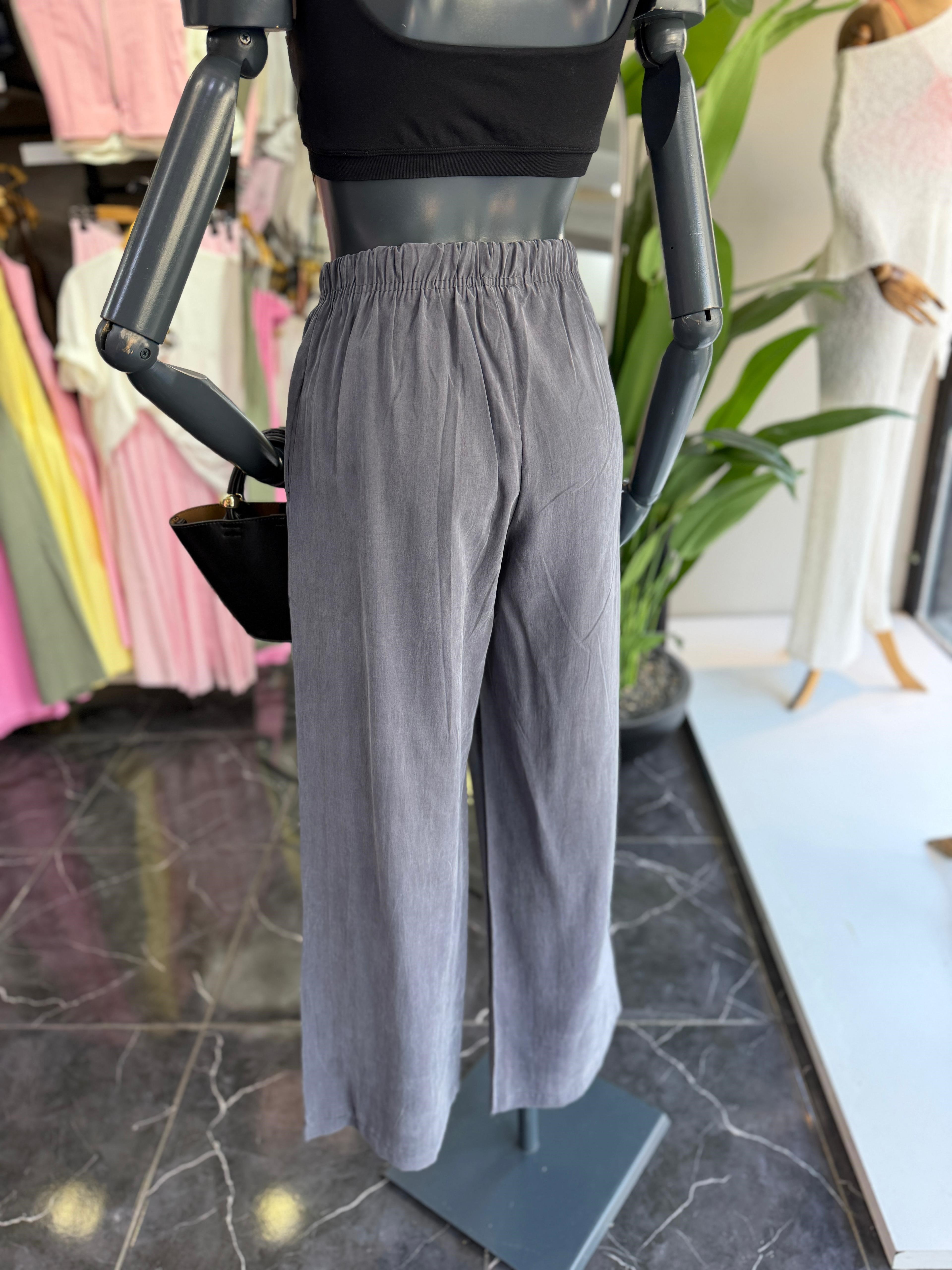 Gri Tencel Cupra Pantolon
