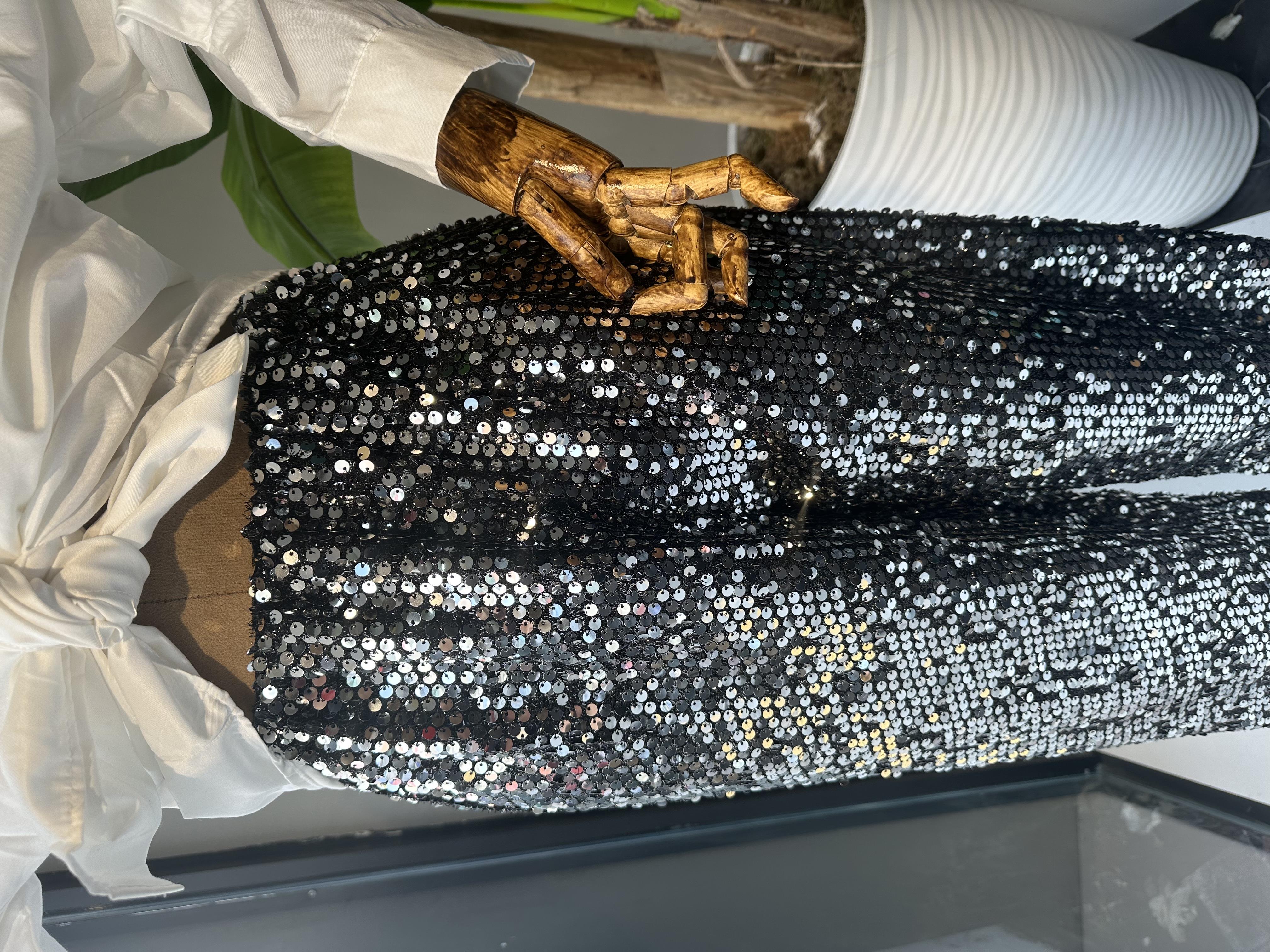 Gümüş Payetli Pantolon