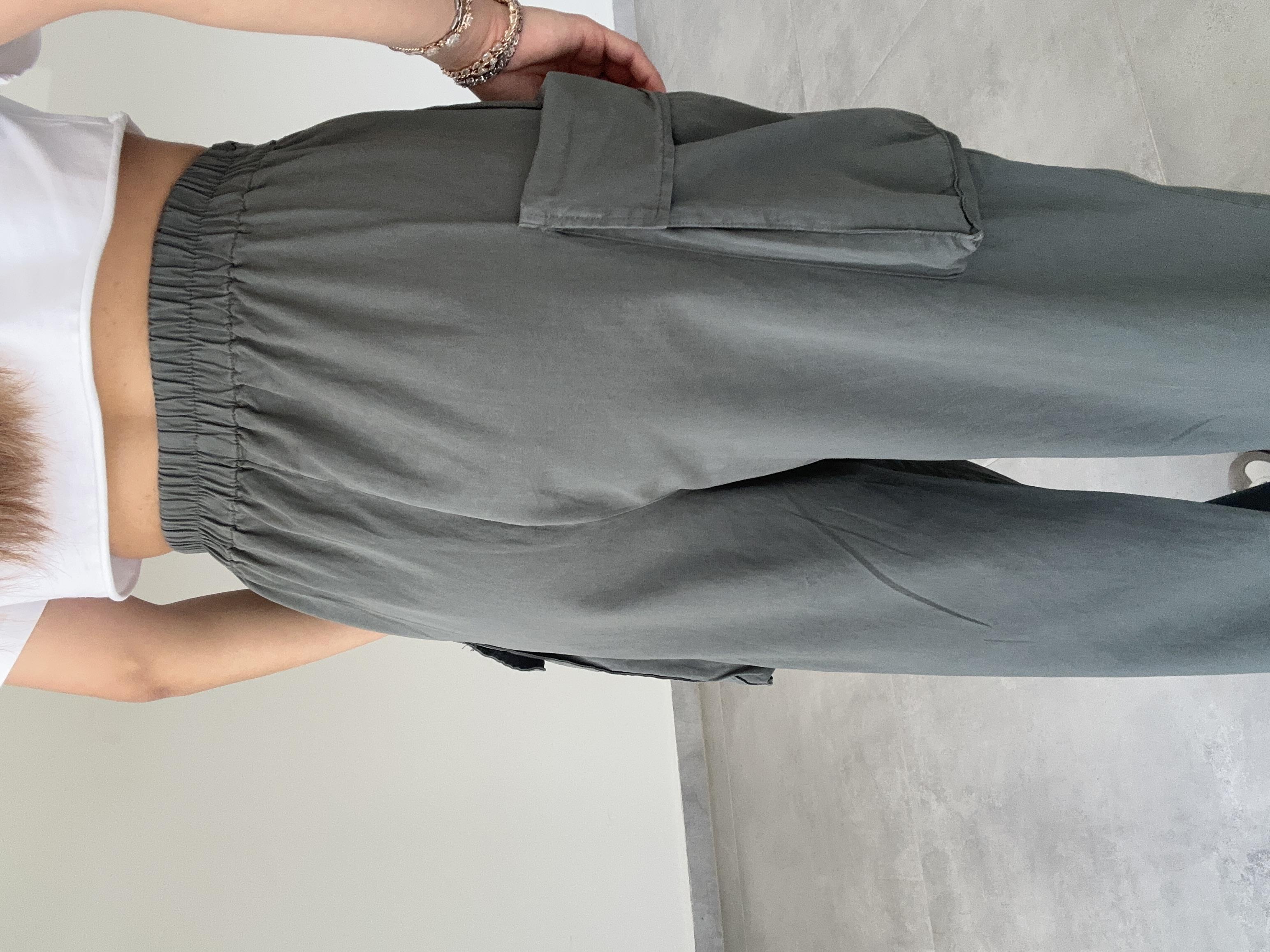 Haki Kemerli Kargo Pantolon