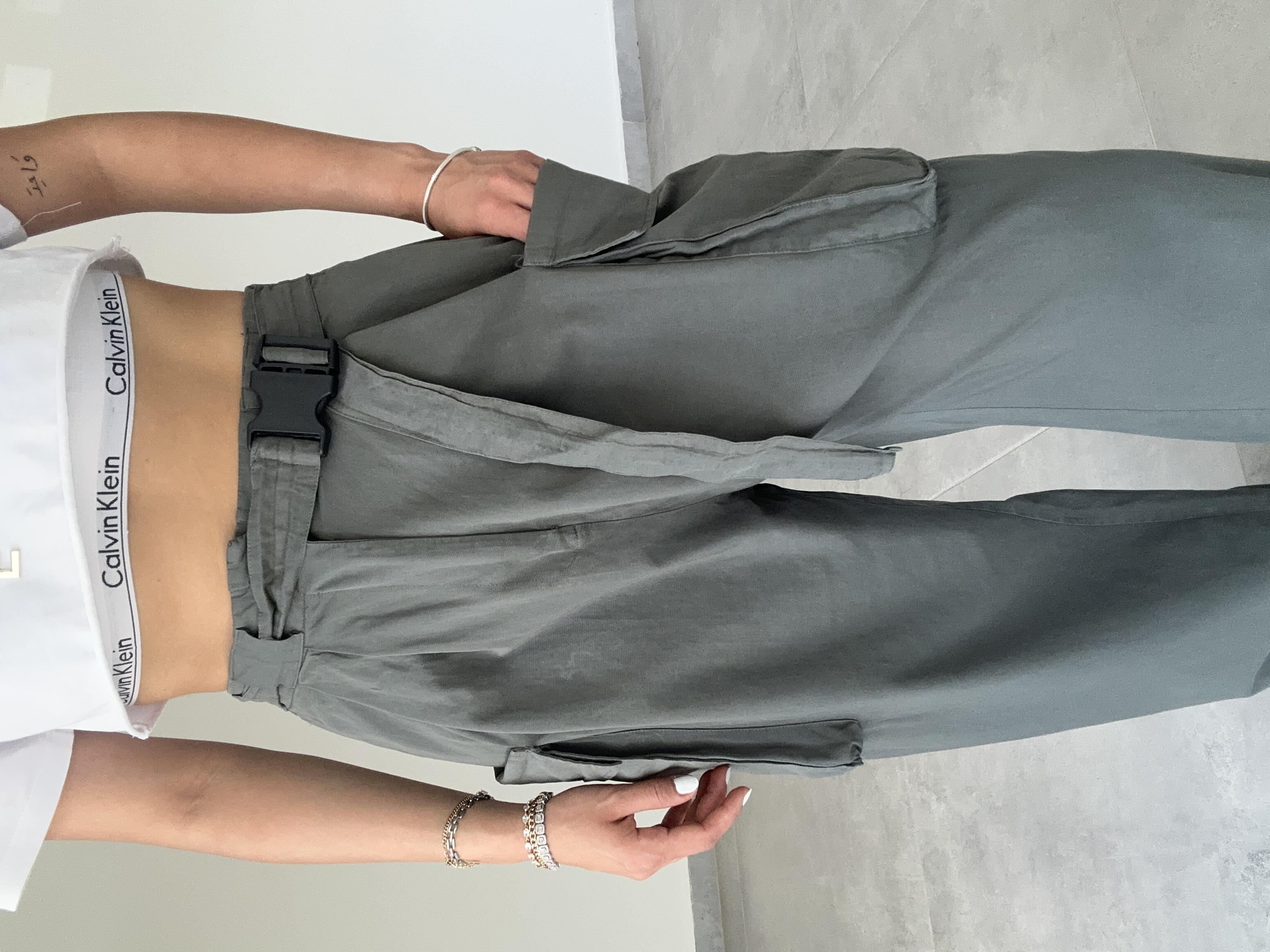 Haki Kemerli Kargo Pantolon