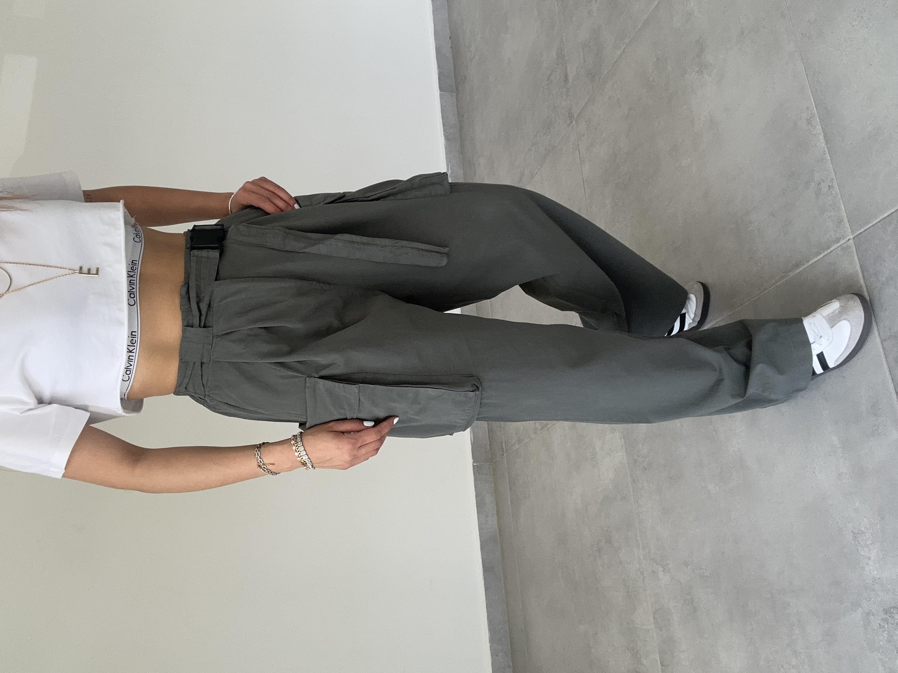 Haki Kemerli Kargo Pantolon