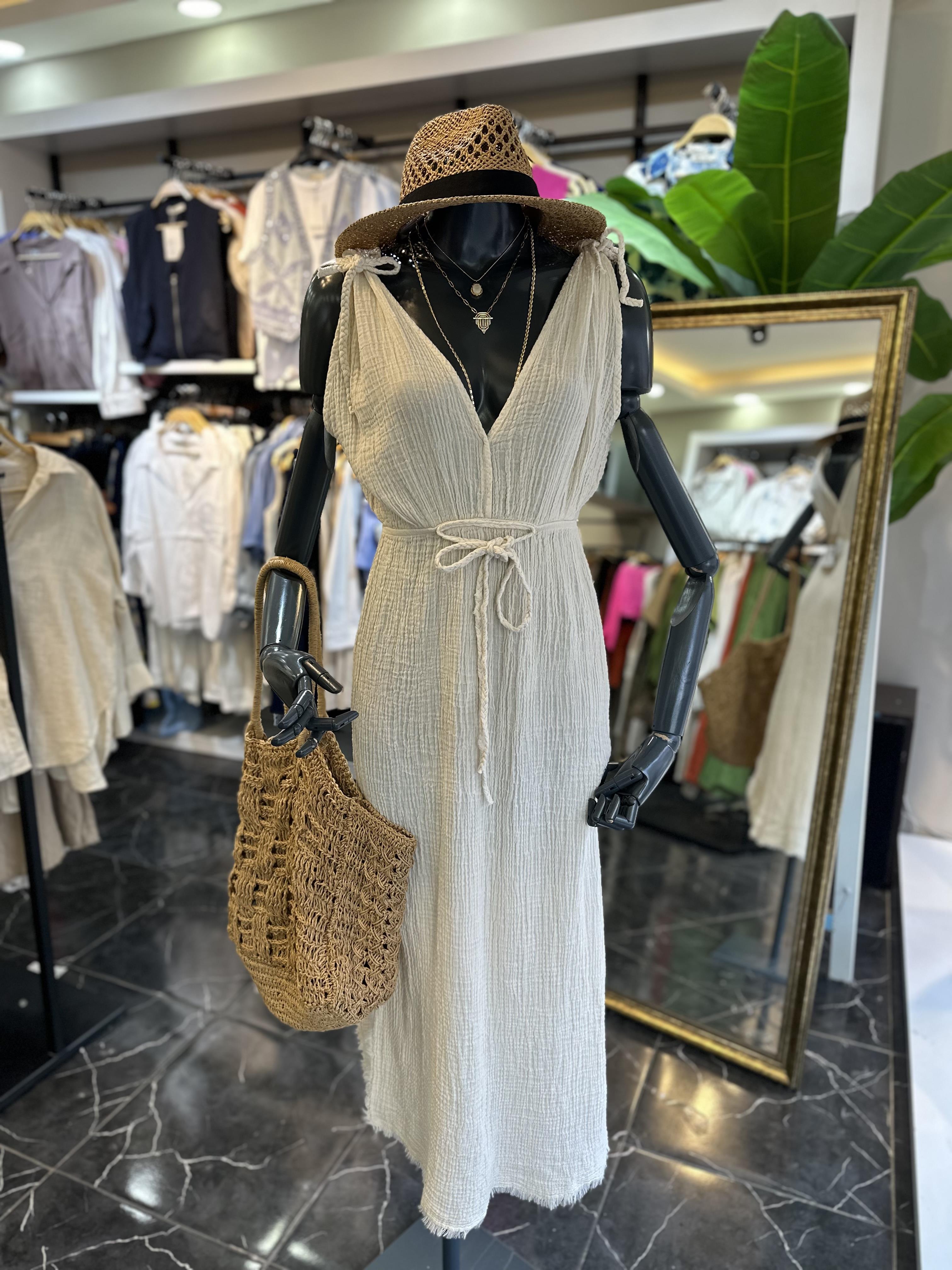 Helen Bej Müslin Elbise