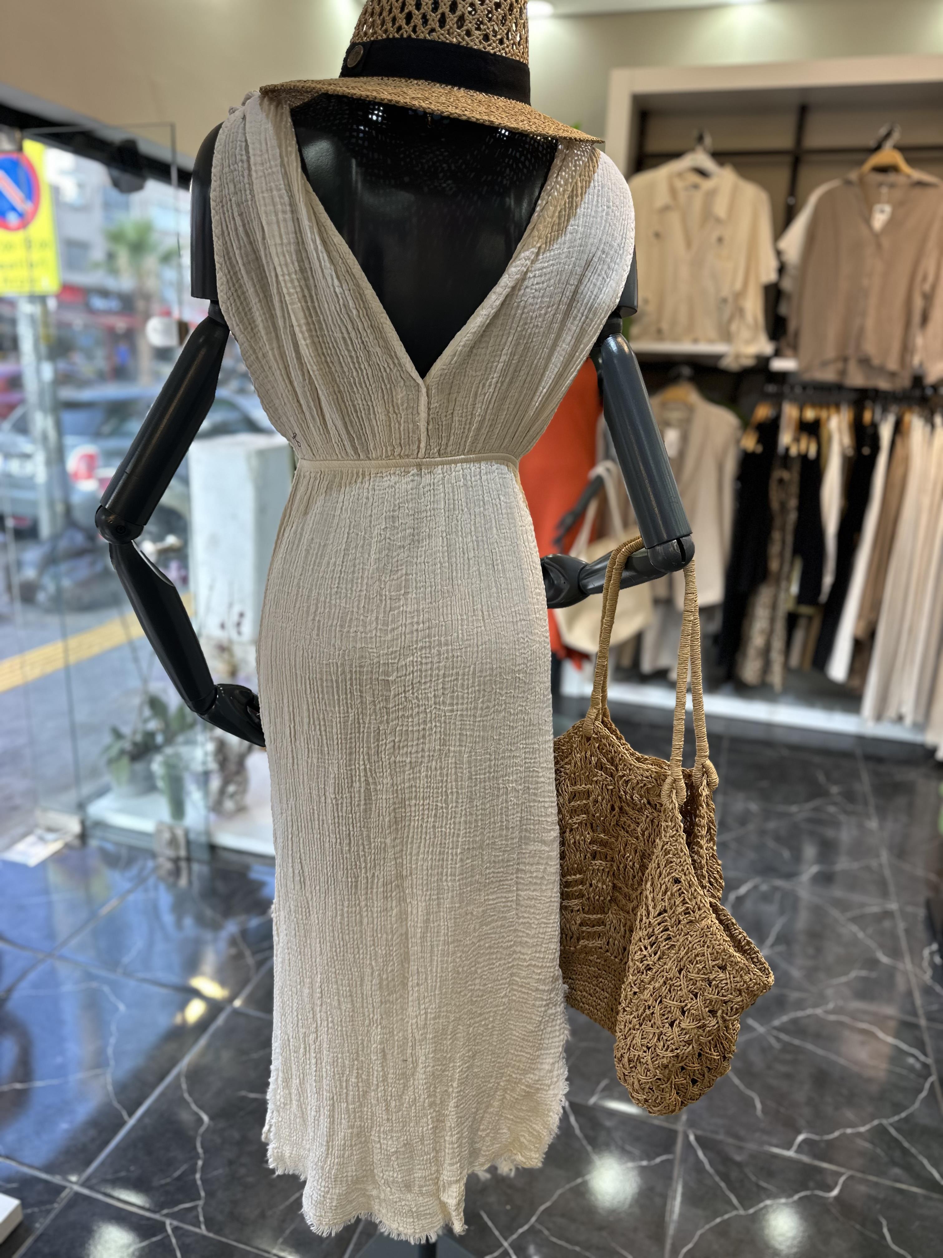 Helen Bej Müslin Elbise