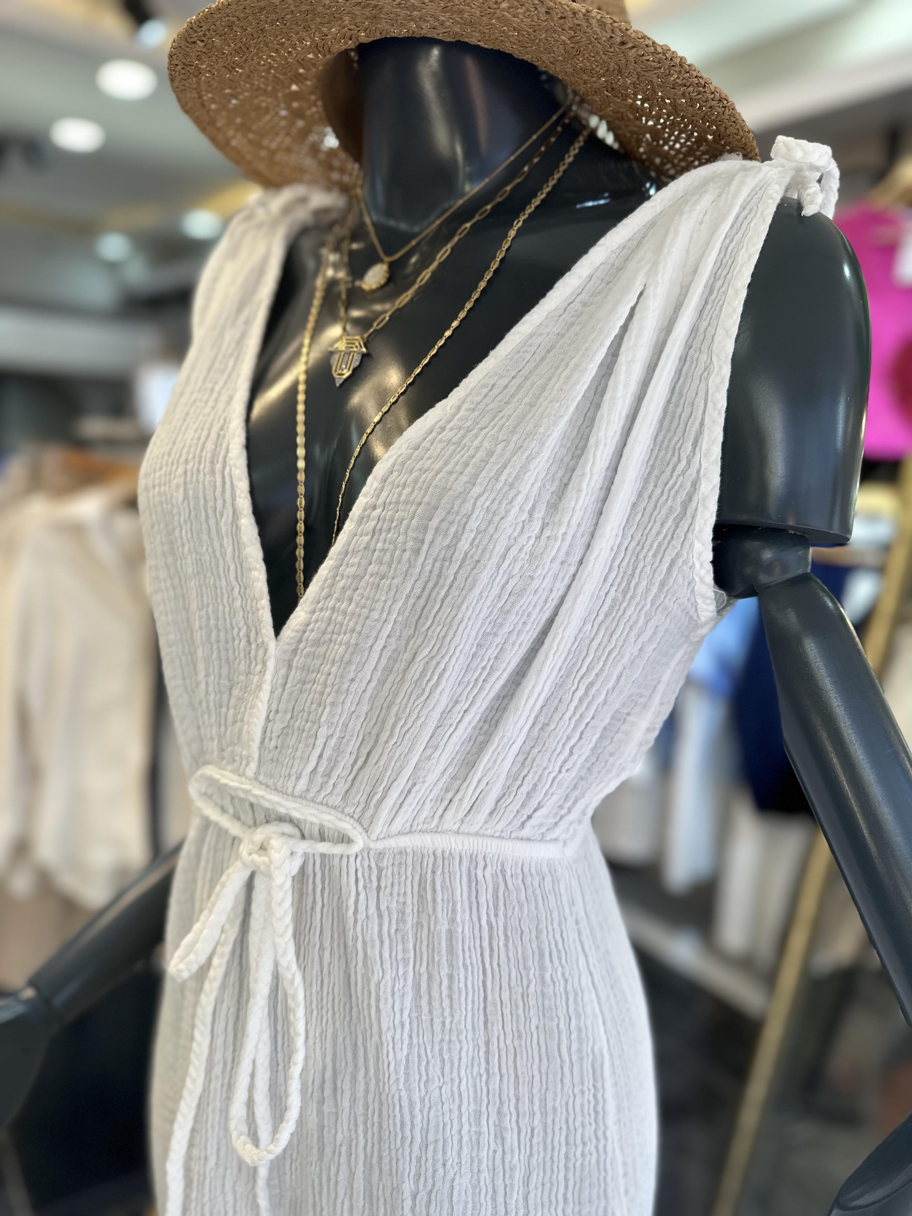 Helen Beyaz Müslin Elbise