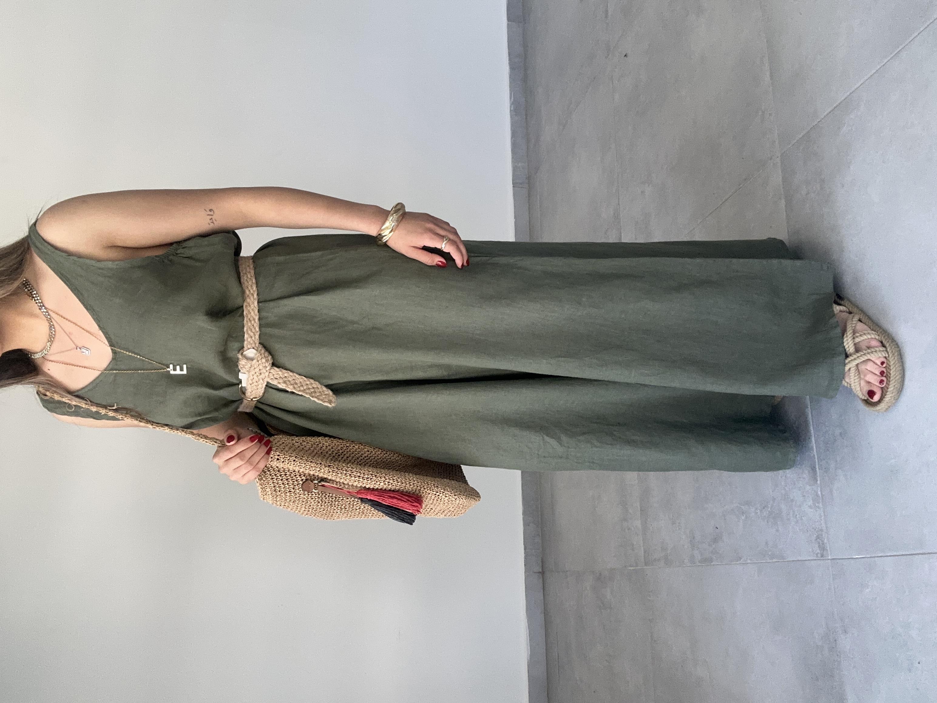 HELEN Bohem Haki Keten Tulum