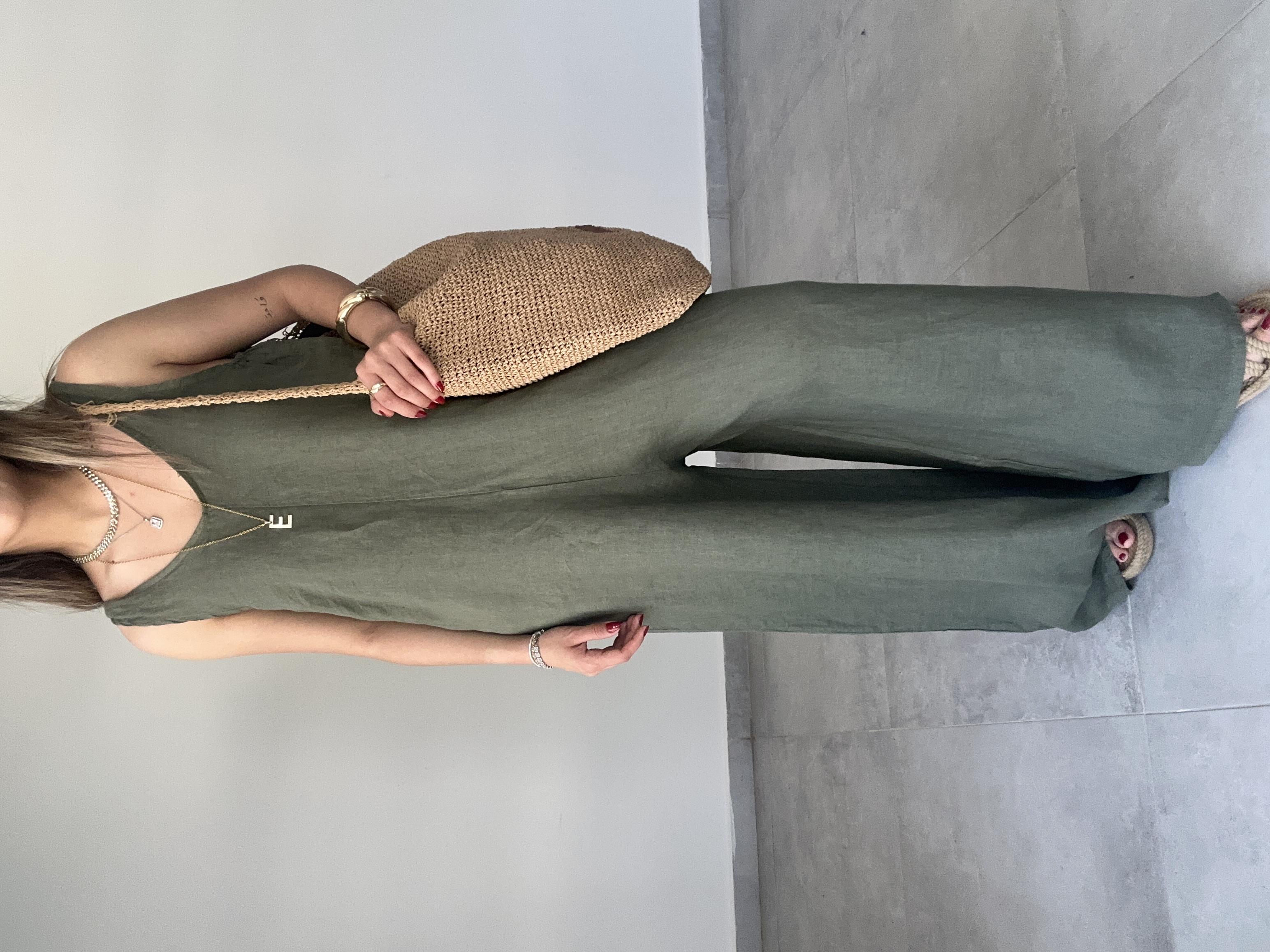 HELEN Bohem Haki Keten Tulum