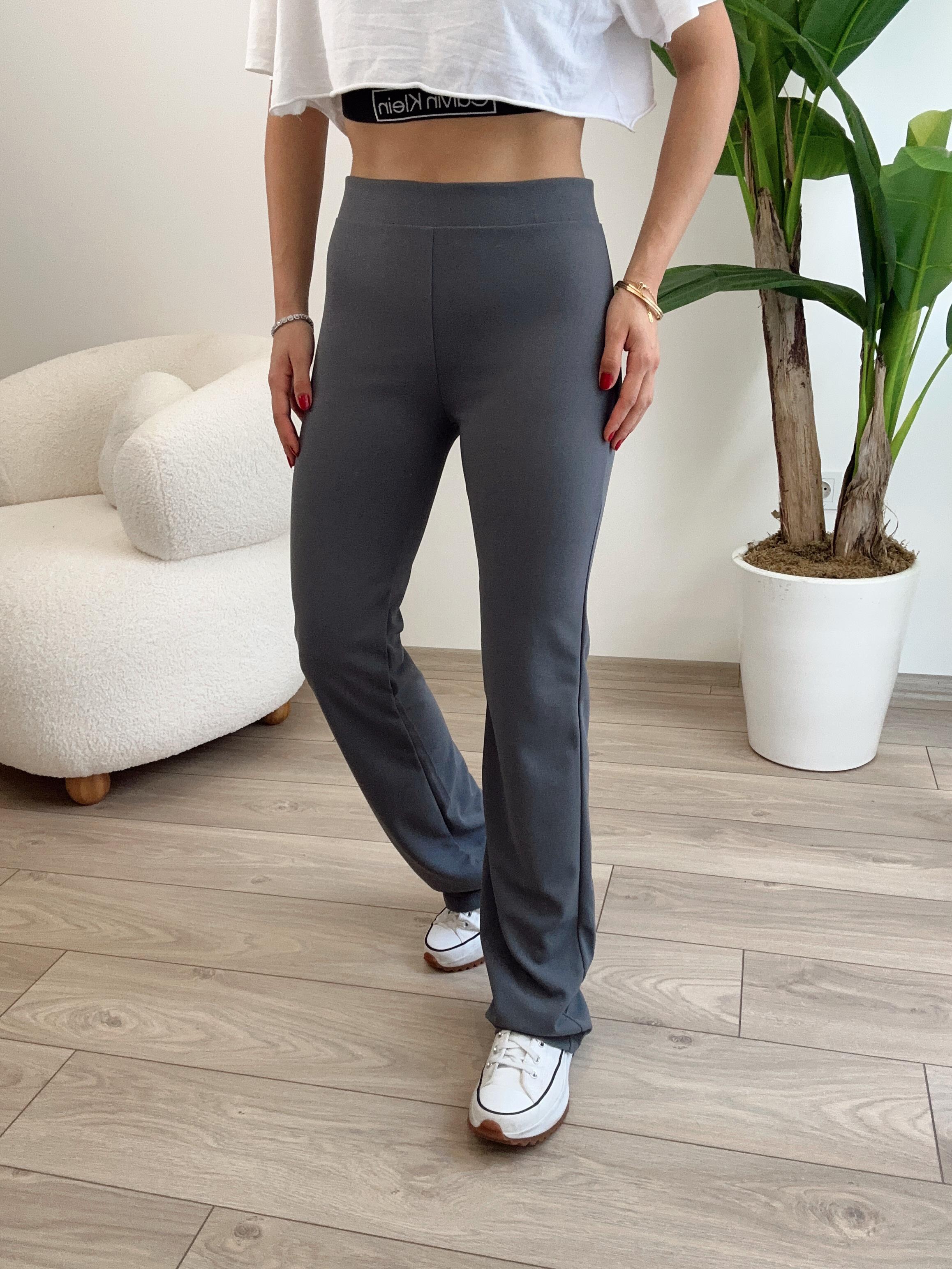 Hely Antrasit Toparlayıcı İspanyol Tayt Pantolon