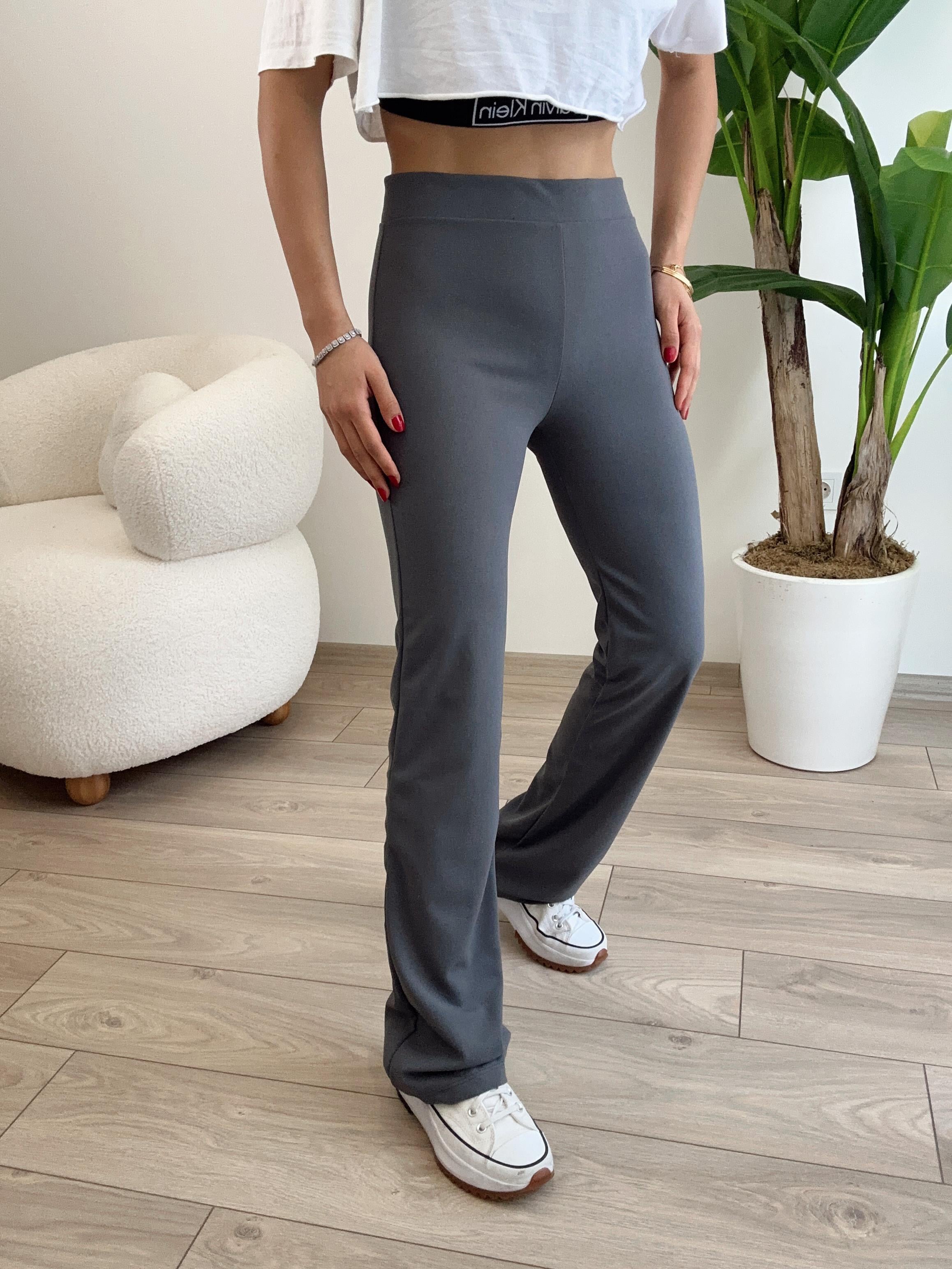 Hely Antrasit Toparlayıcı İspanyol Tayt Pantolon