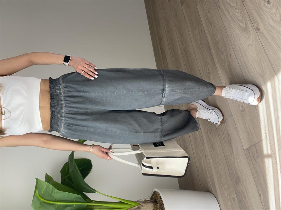 Hendy Antrasit Yıkamalı Şalvar Pantolon