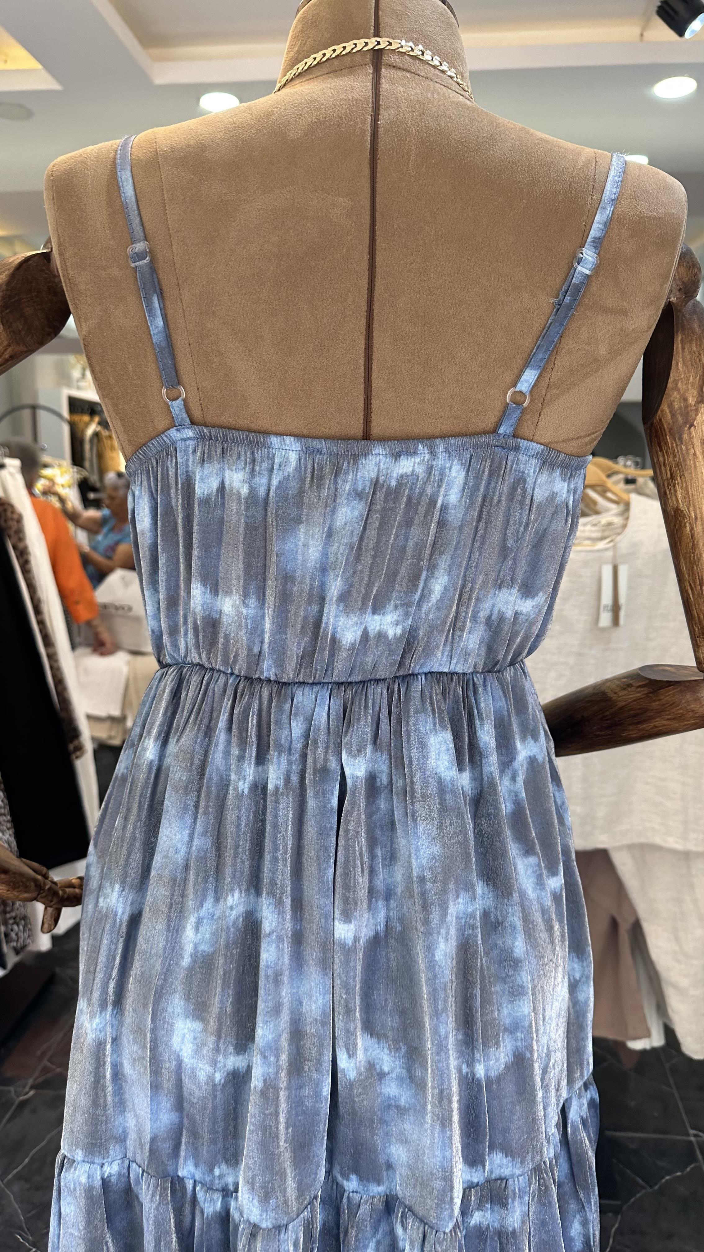 İndigo Asklı Elbise