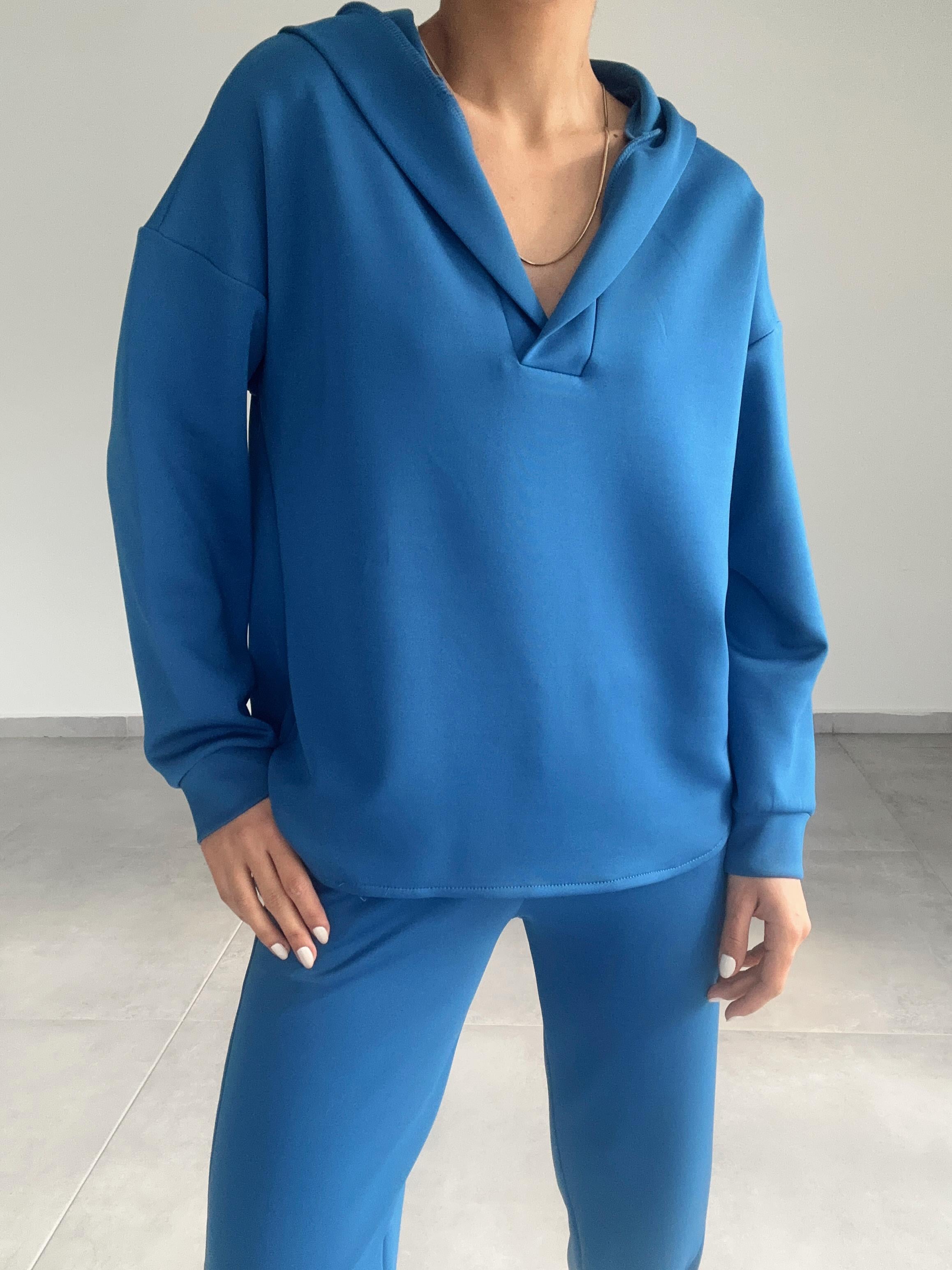 İndigo Scuba Sweatshirt