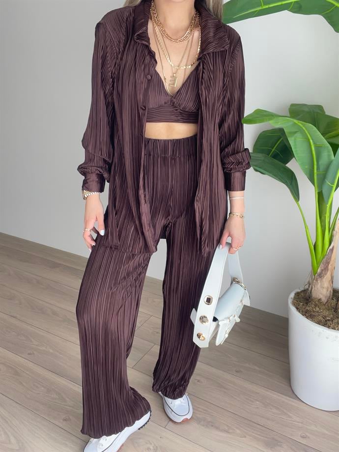 Kahve 3 Parça Takım