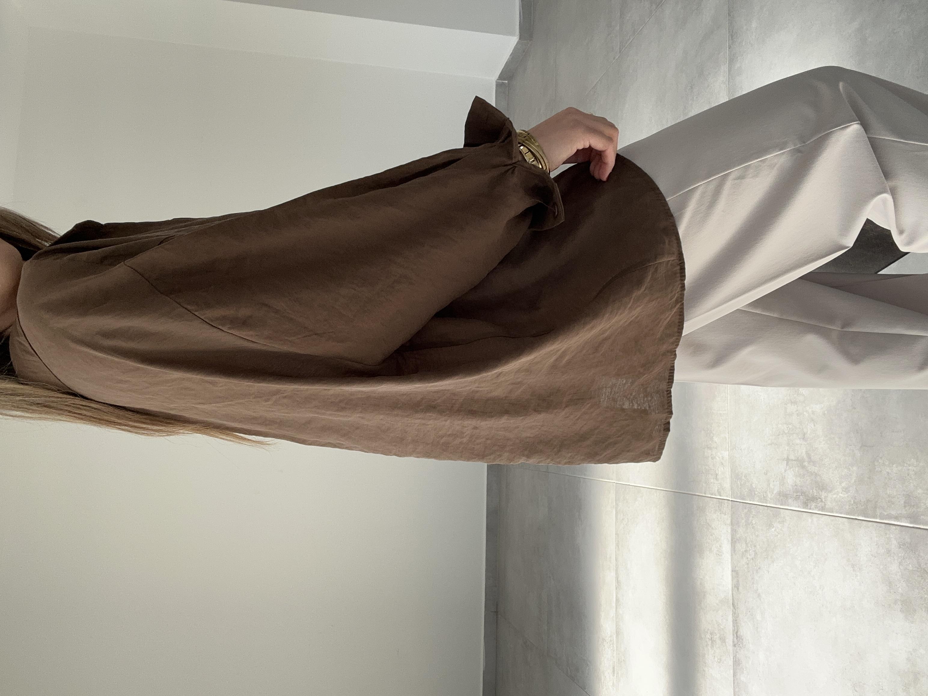 Kahve Düşük Omuz Gömlek