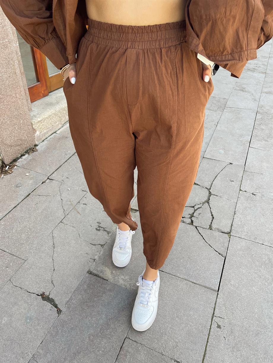 Kahve Gömlek Pantolon Takım