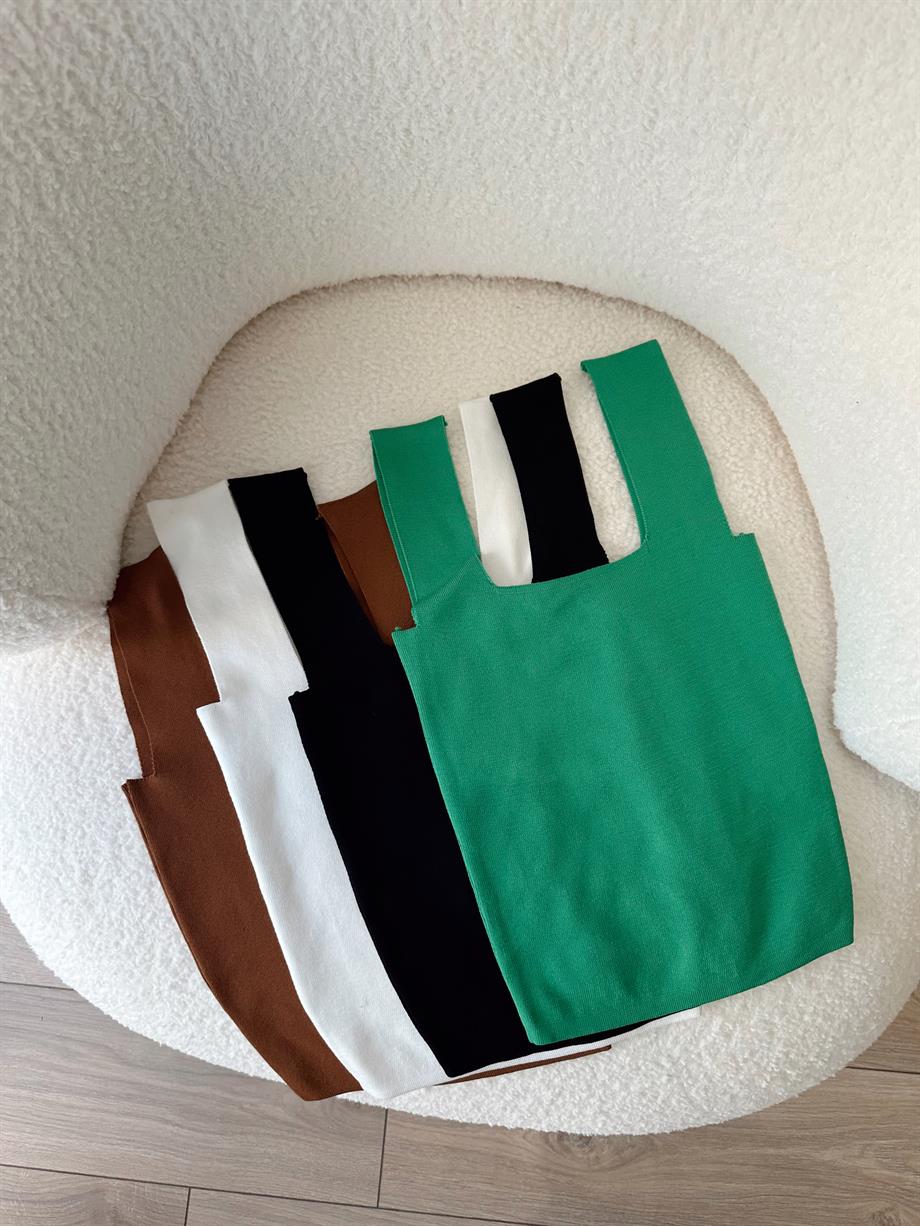 Kahve Kare Yaka Triko Atlet