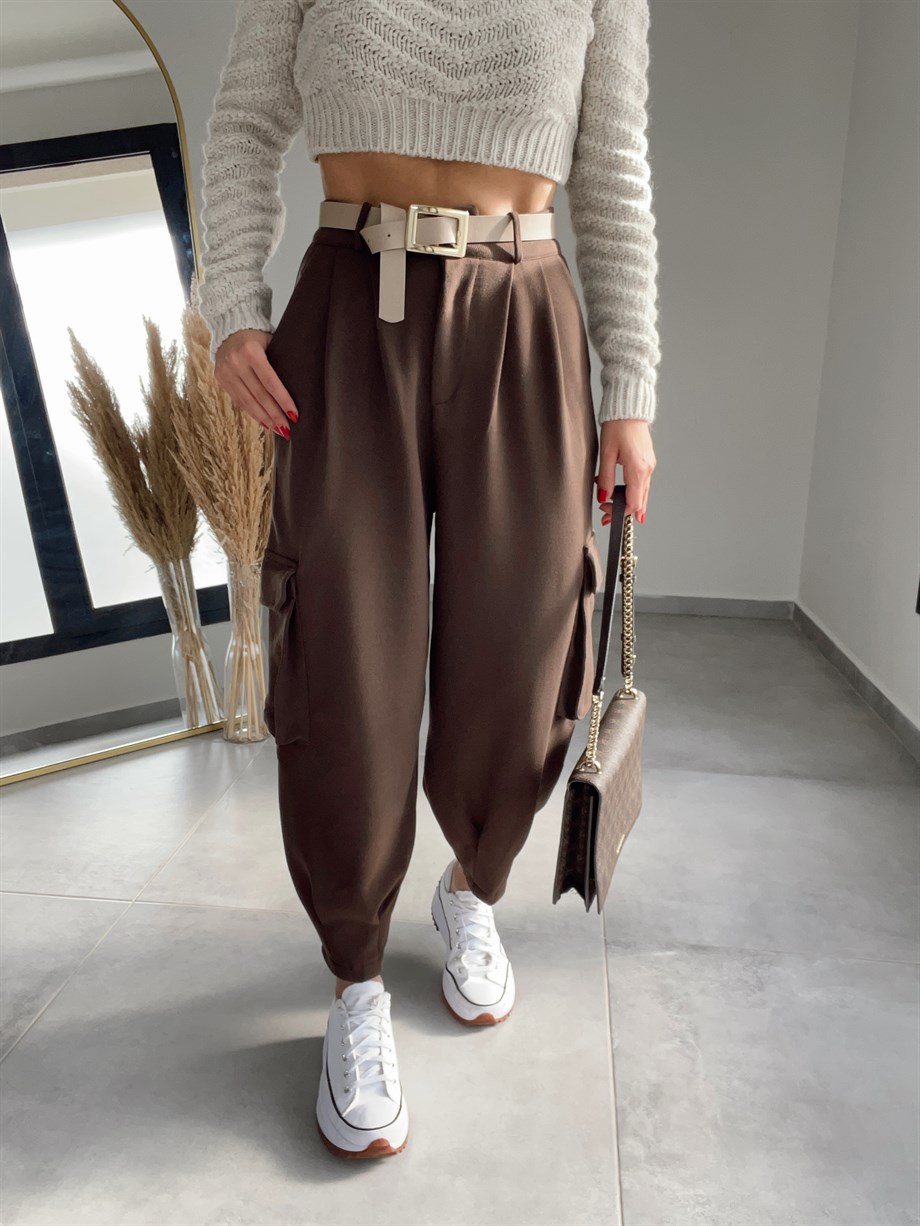 Kahve Kargo Cepli Pantolon