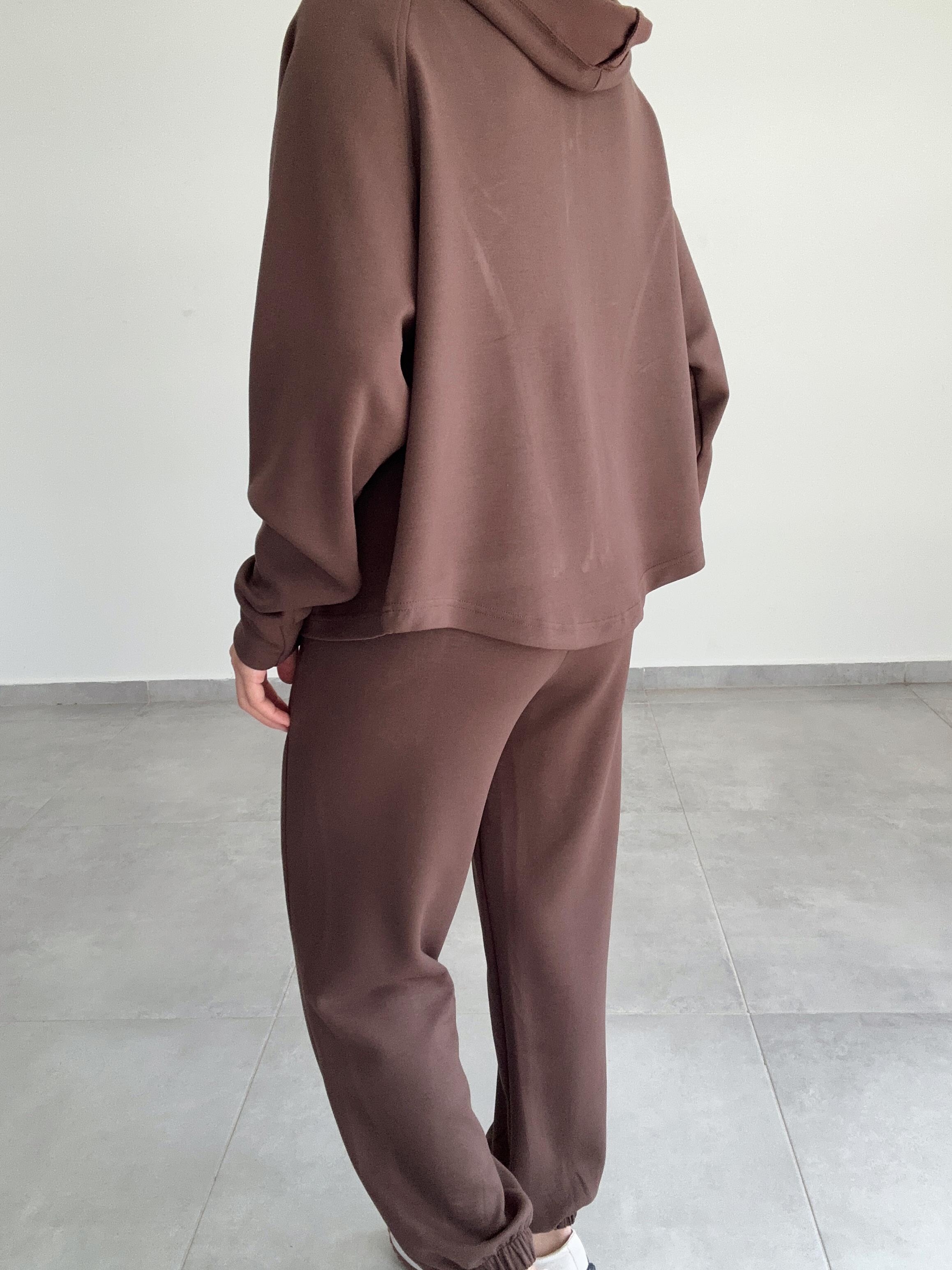 Kahve Oys Modal Kumaş Takım