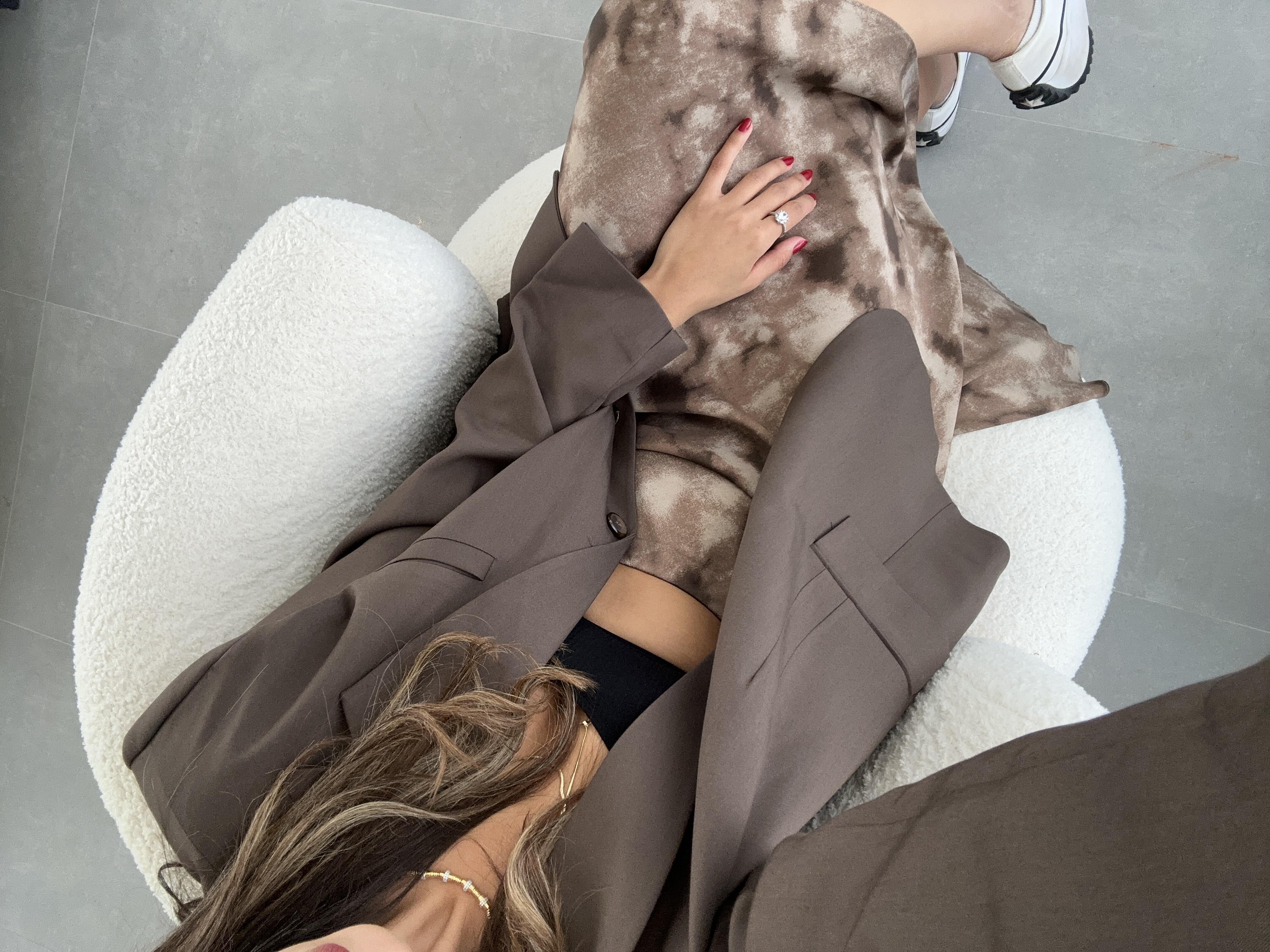 Kahve Poliviskon Blazer