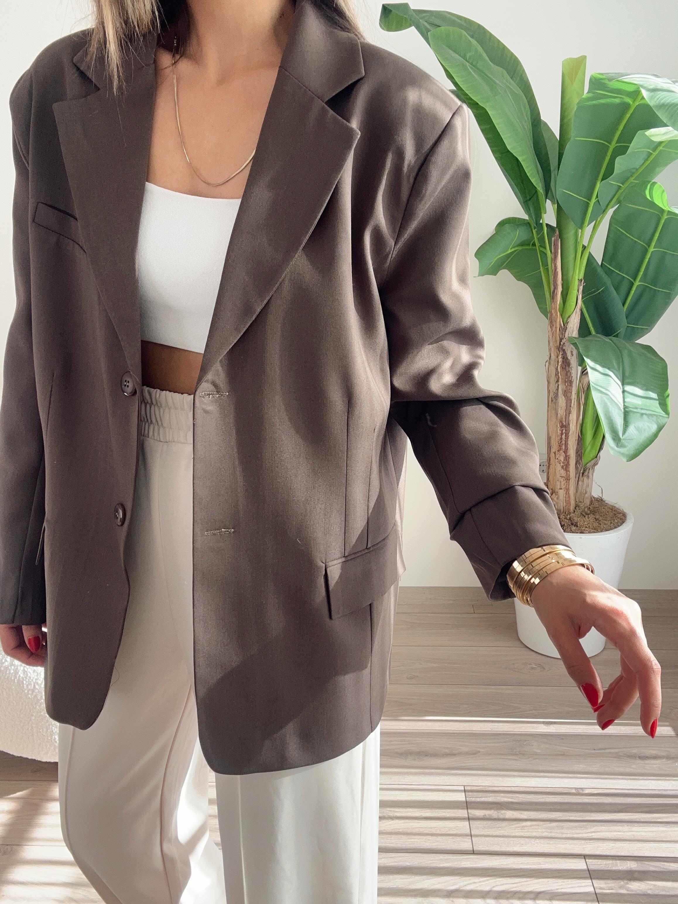 Kahve Poliviskon Ceket