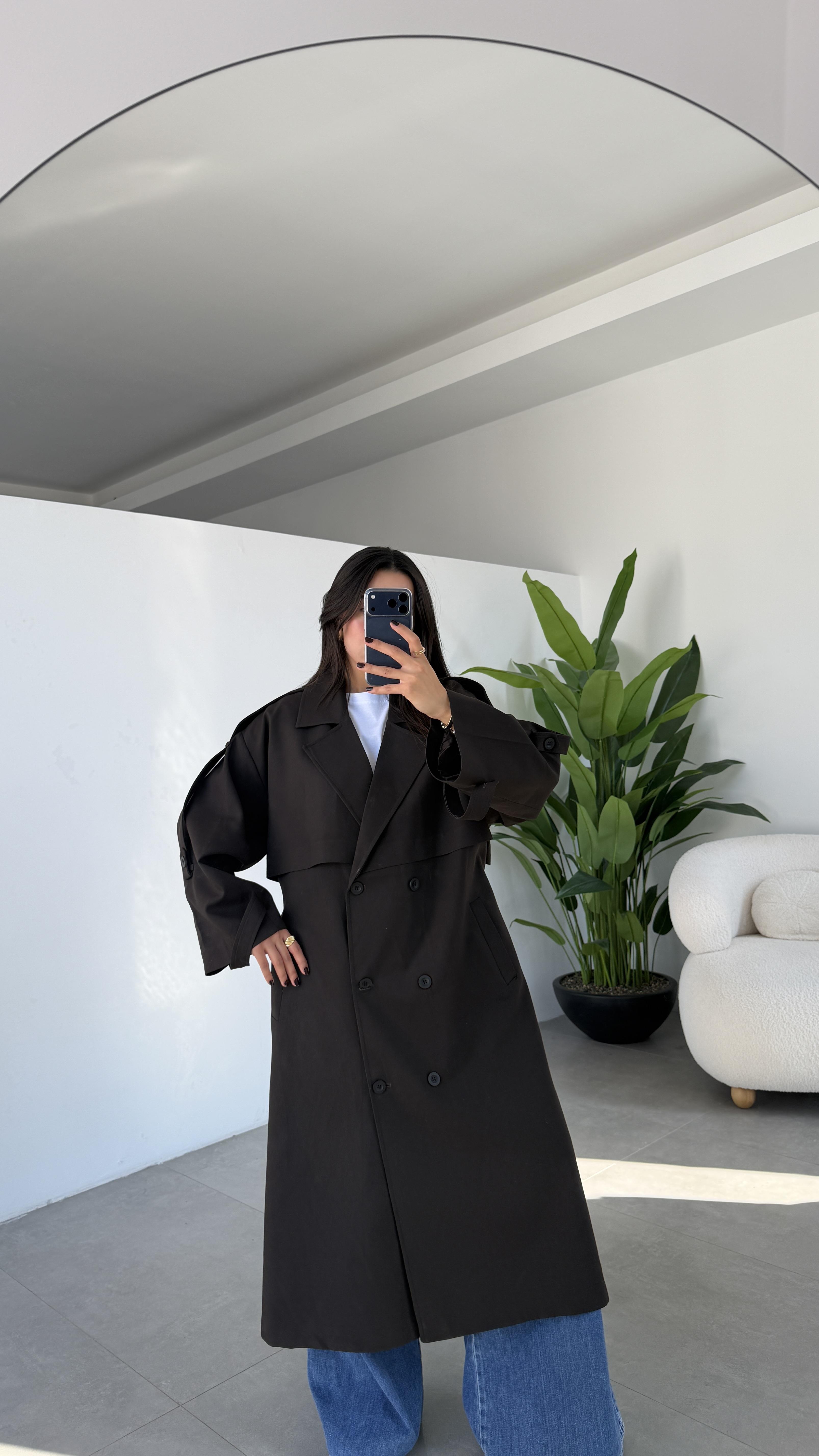 Kahve Poliviskon Trençkot