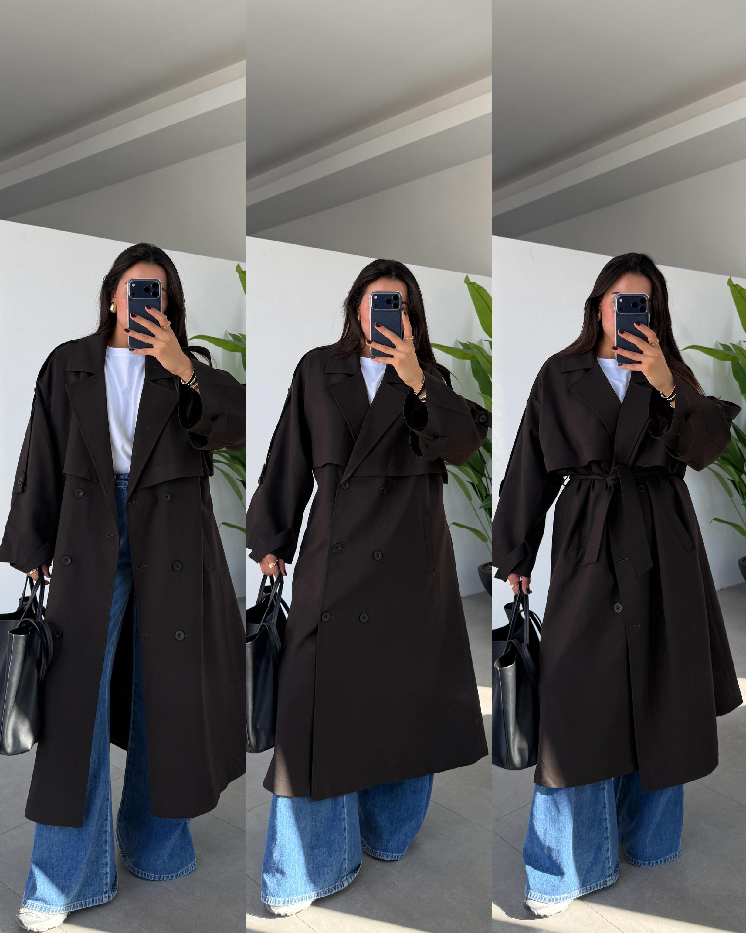 Kahve Poliviskon Trençkot