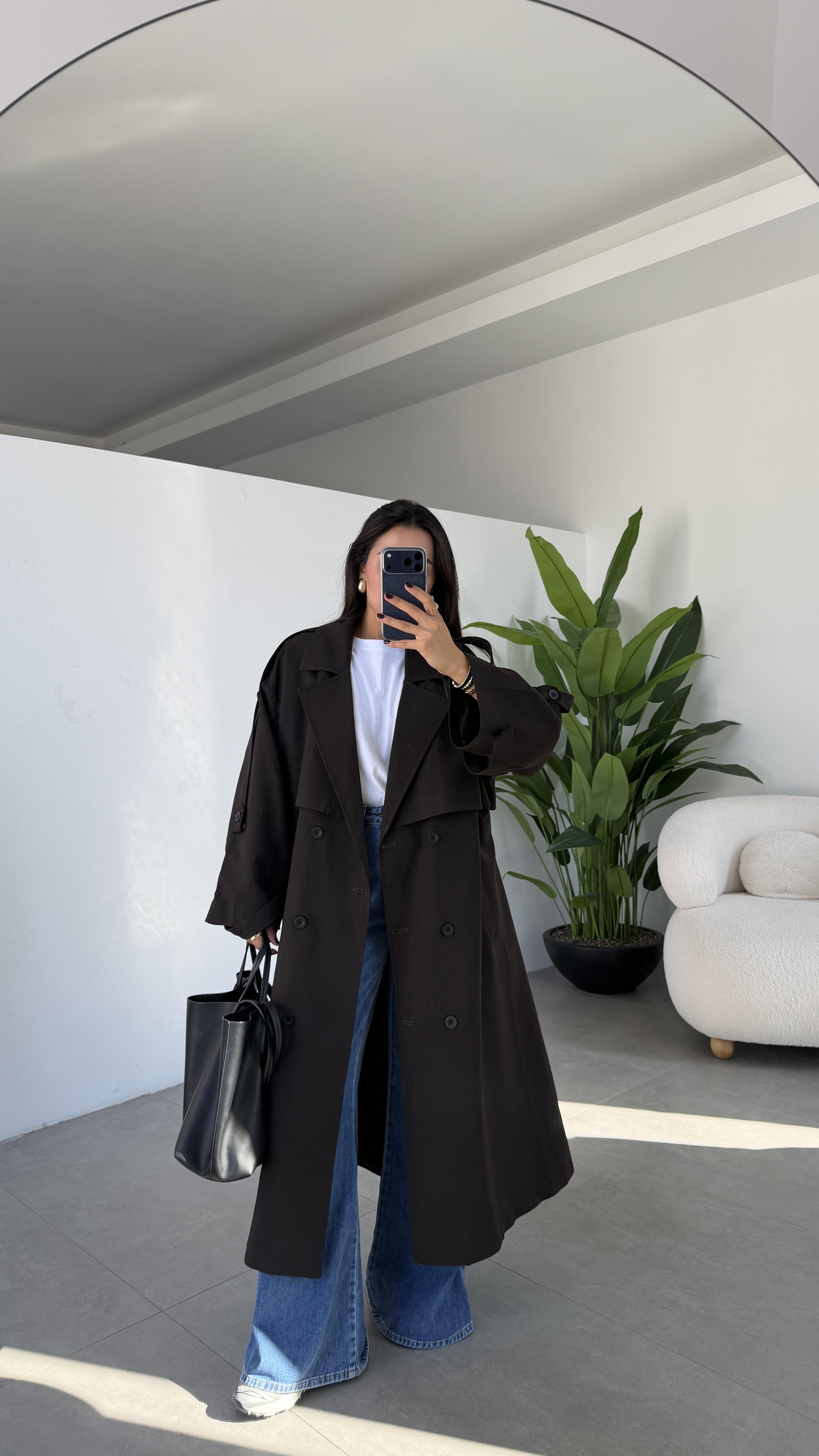 Kahve Poliviskon Trençkot