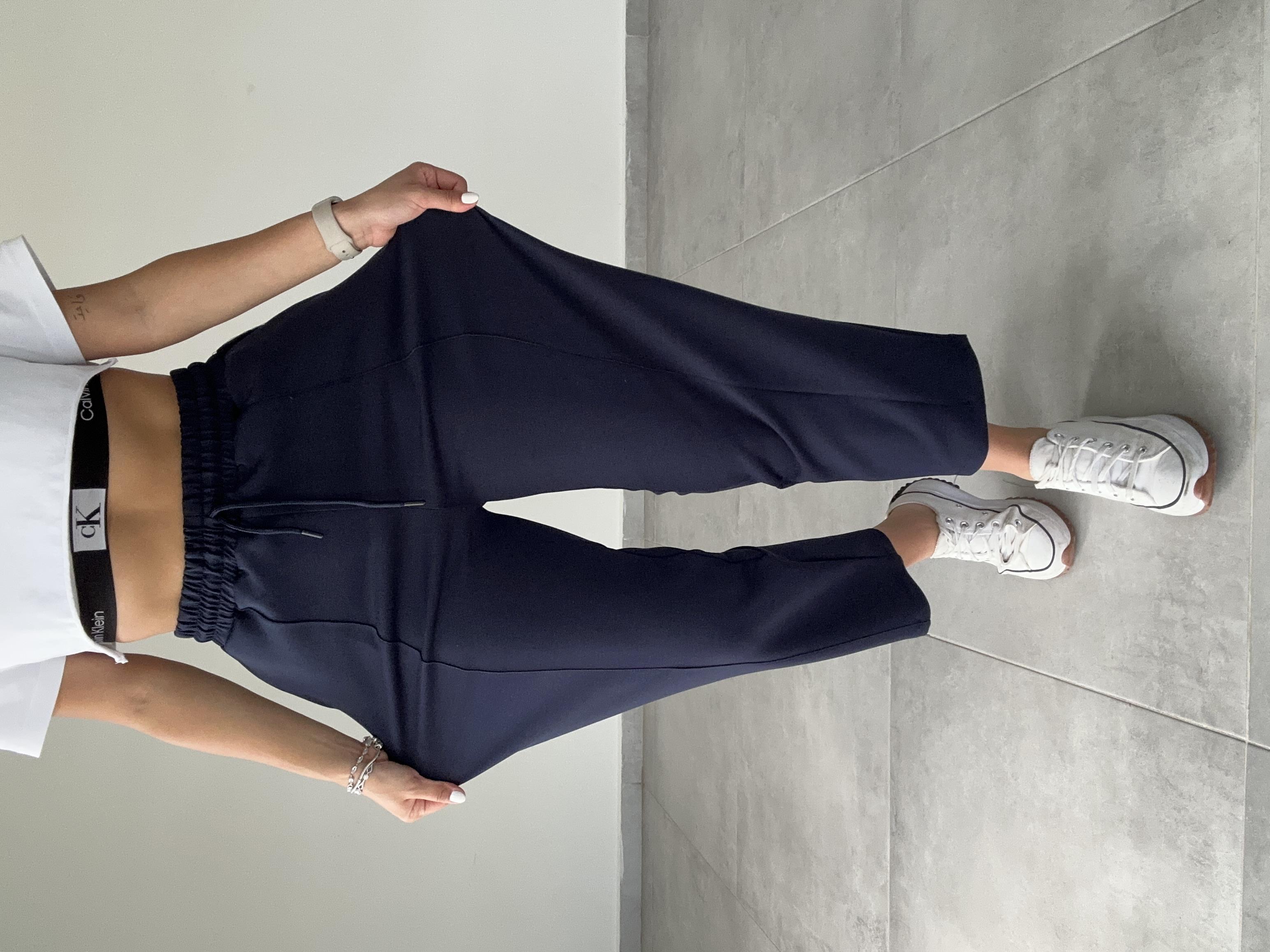 Kalila Lacivert Modal Çimalı Balon Pantolon